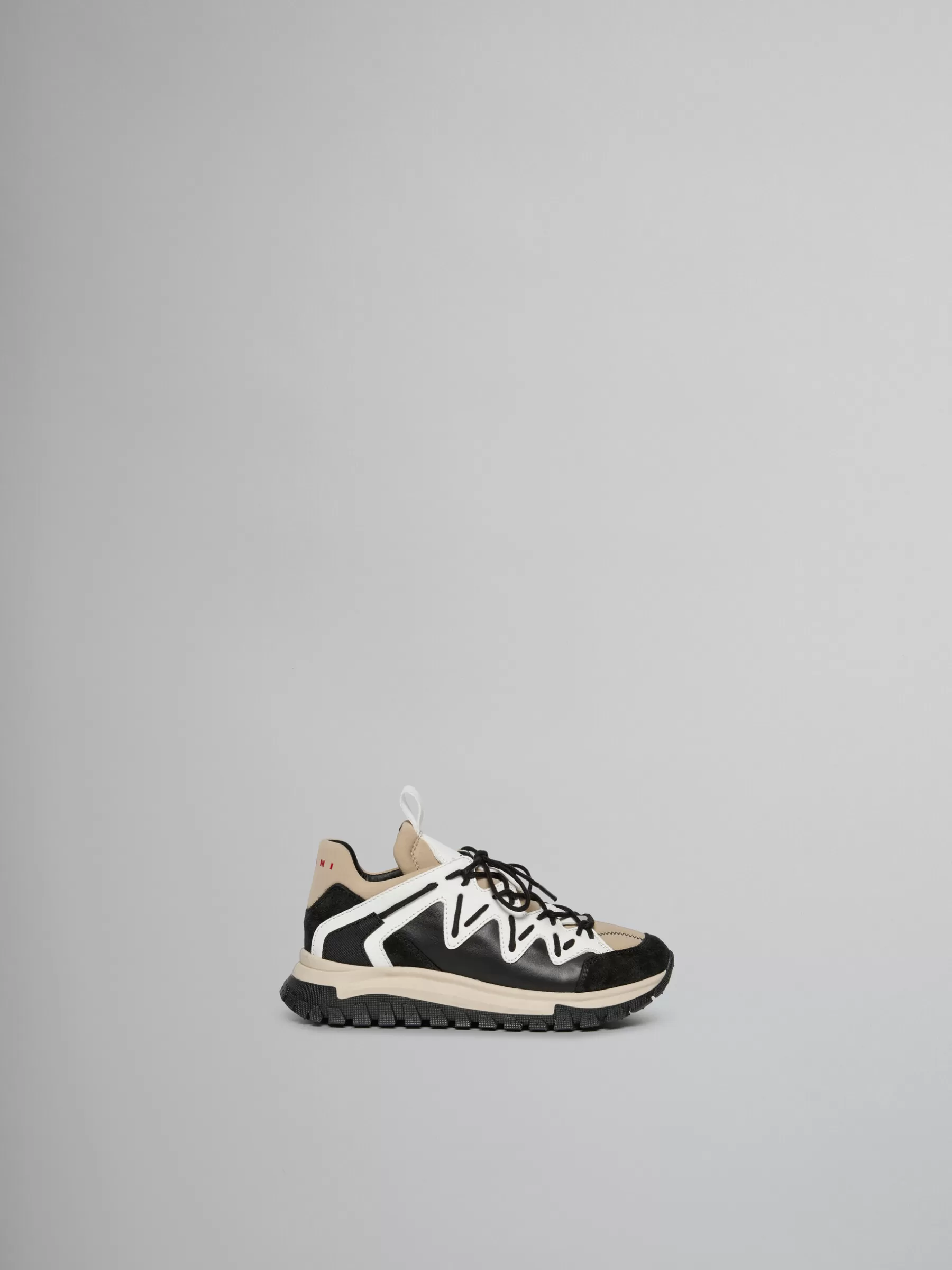 Marni Black, White And Beige Running Sneaker BLACK/BEIGE/WHITE Flash Sale