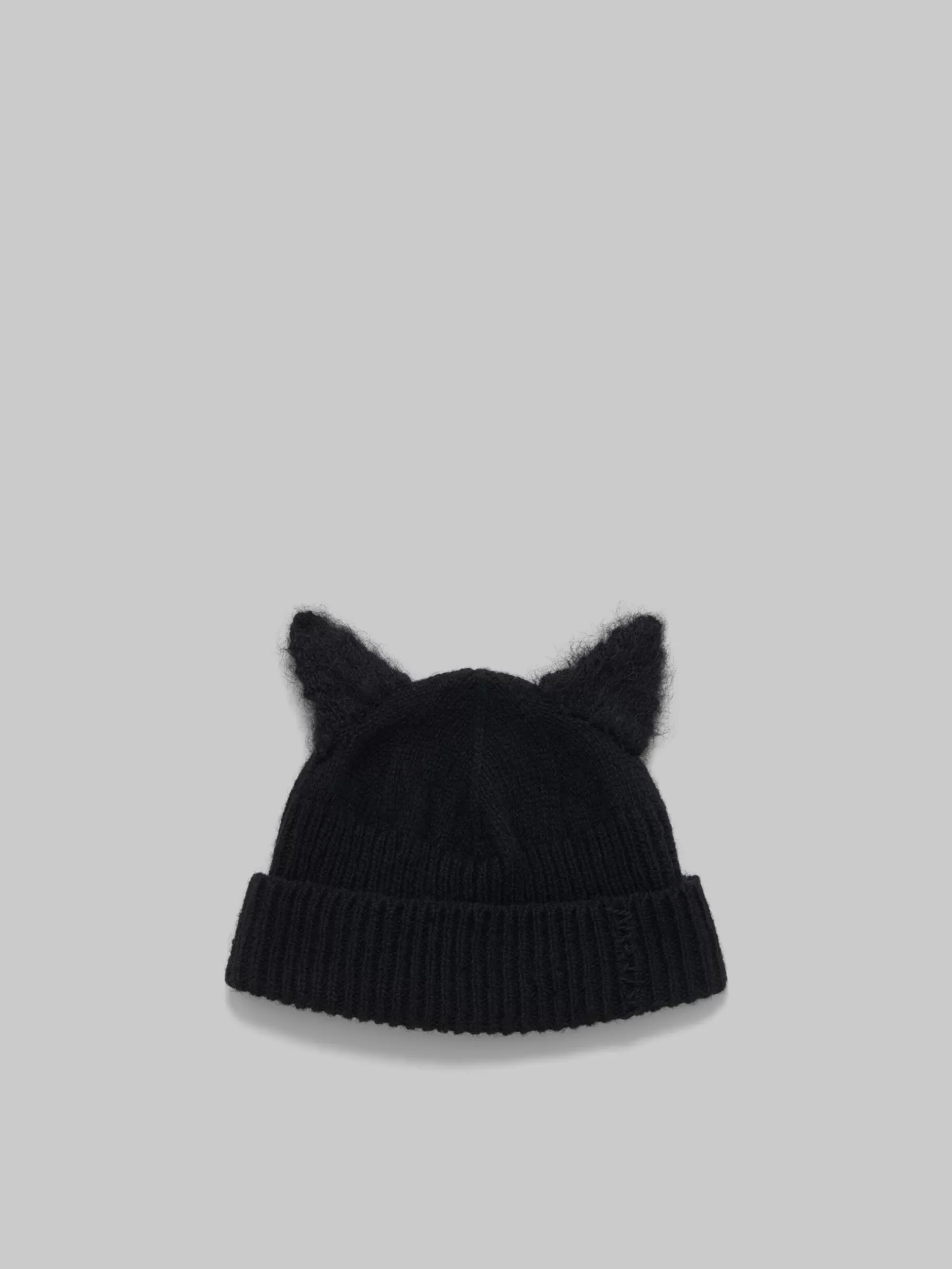 Marni Wool Beanie With Mohair Ears BLACK Store