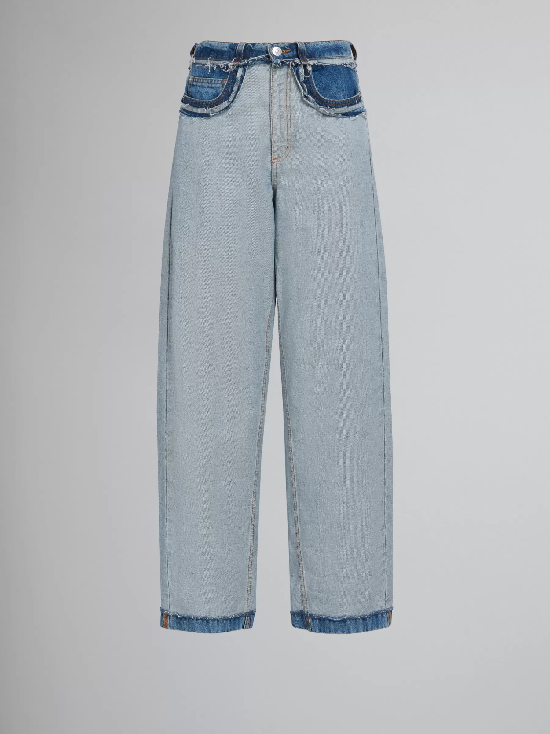 Marni Blue Inside-out Denim Carrot-fit Jeans AZURE Best Sale