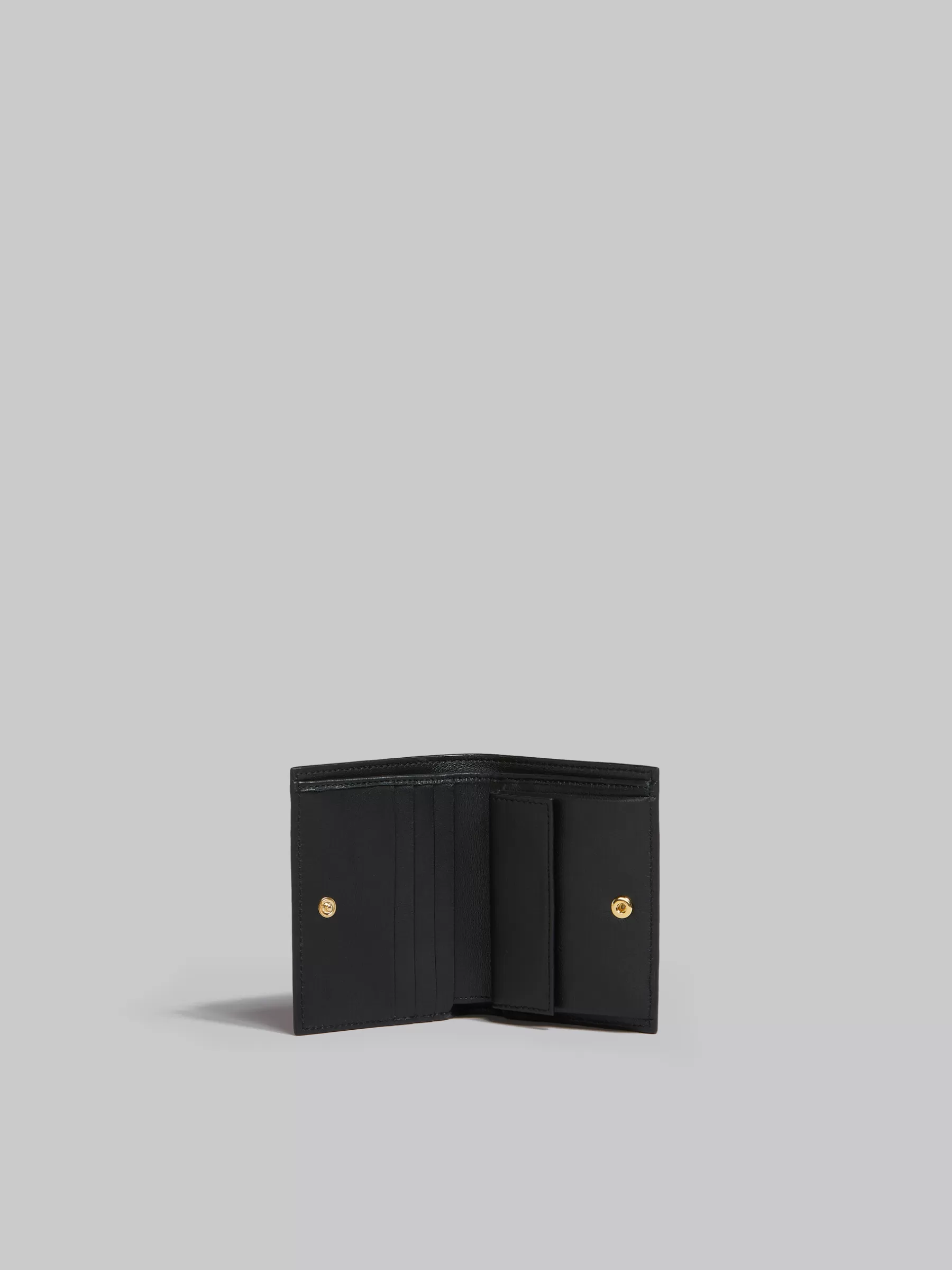 Marni Blue Leather Bifold Wallet With Mending ROYAL Store