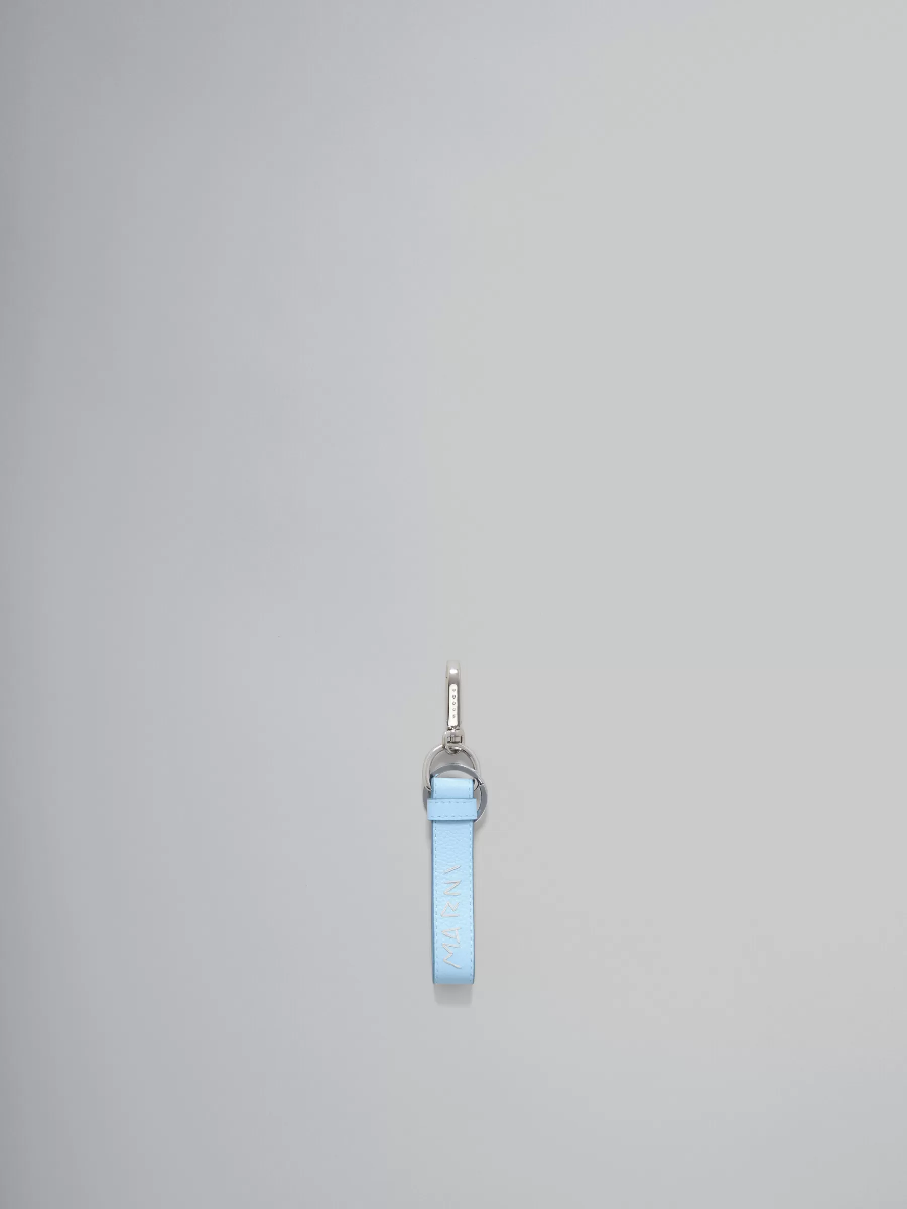 Marni Blue Leather Keyring With Mending LIGHTBLUE Fashion