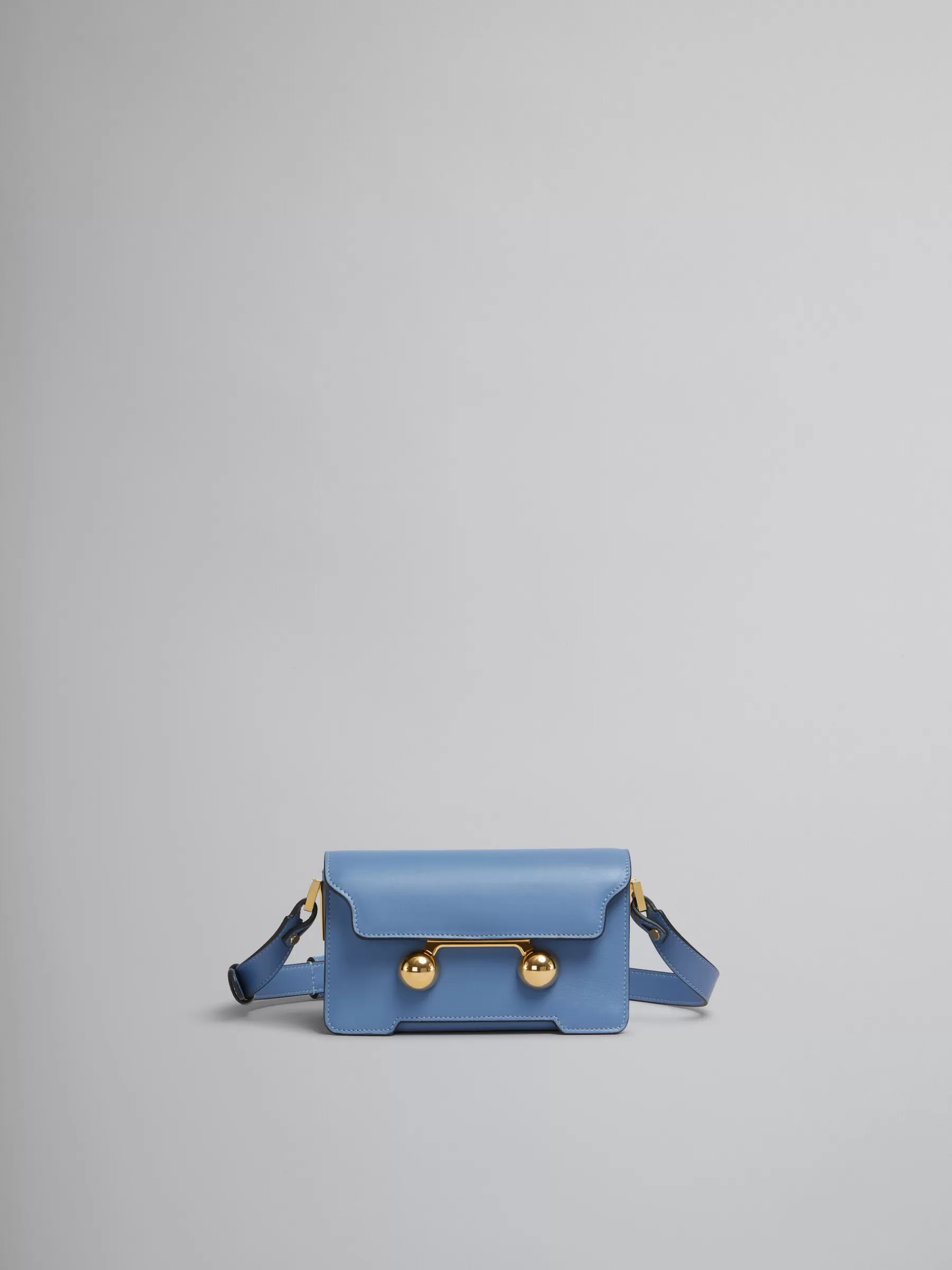 Marni Blue Leather Trunkaroo Mini Shoulder Bag OPAL Best Sale