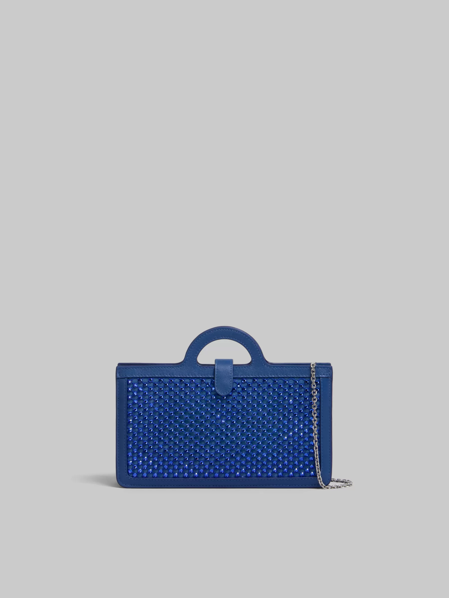 Marni Blue Rhinestone Tropicalia Long Wallet With Chain Strap ROYAL Shop