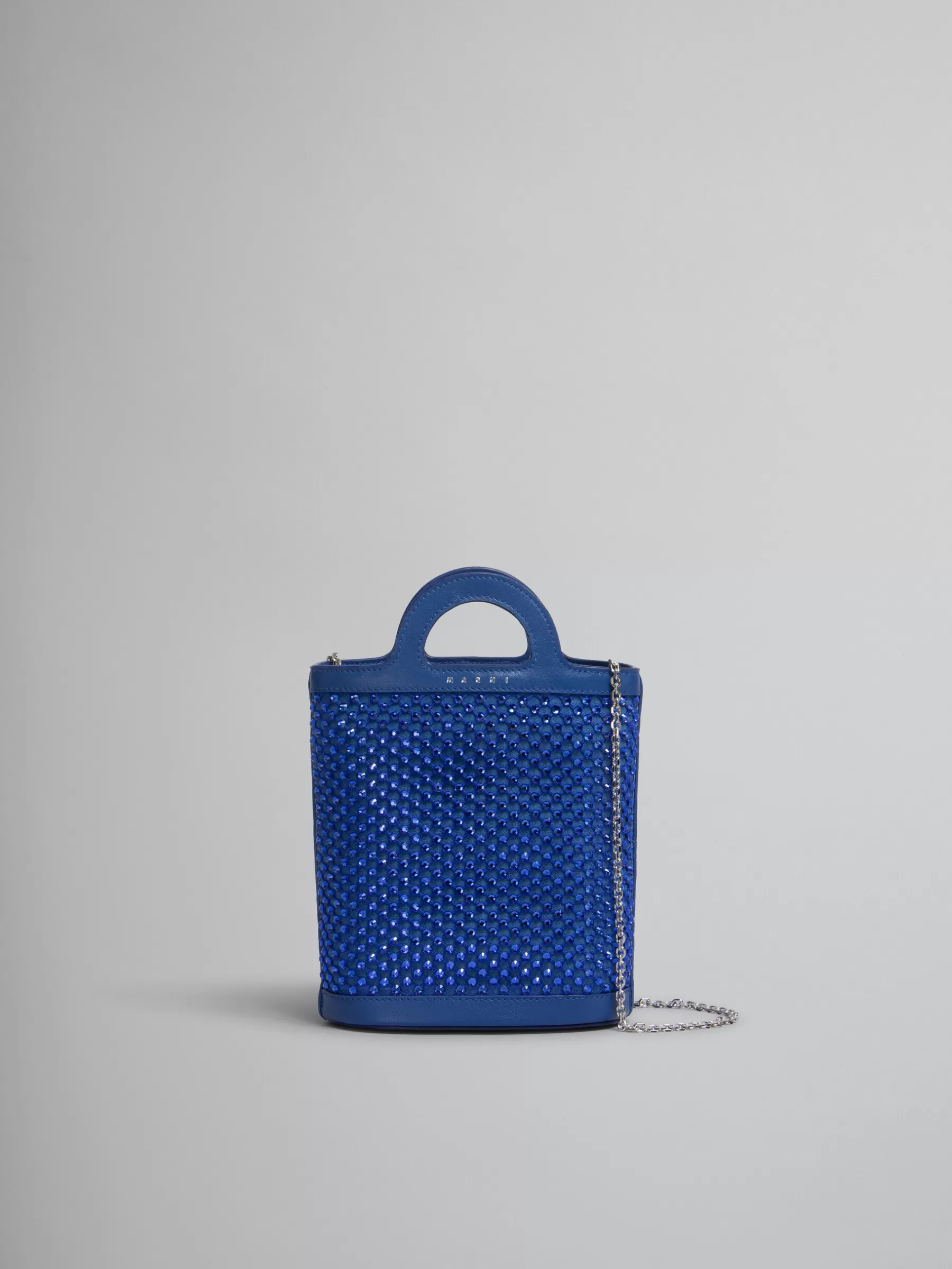 Marni Blue Rhinestone Tropicalia Nano Bucket Bag ROYAL Best Sale