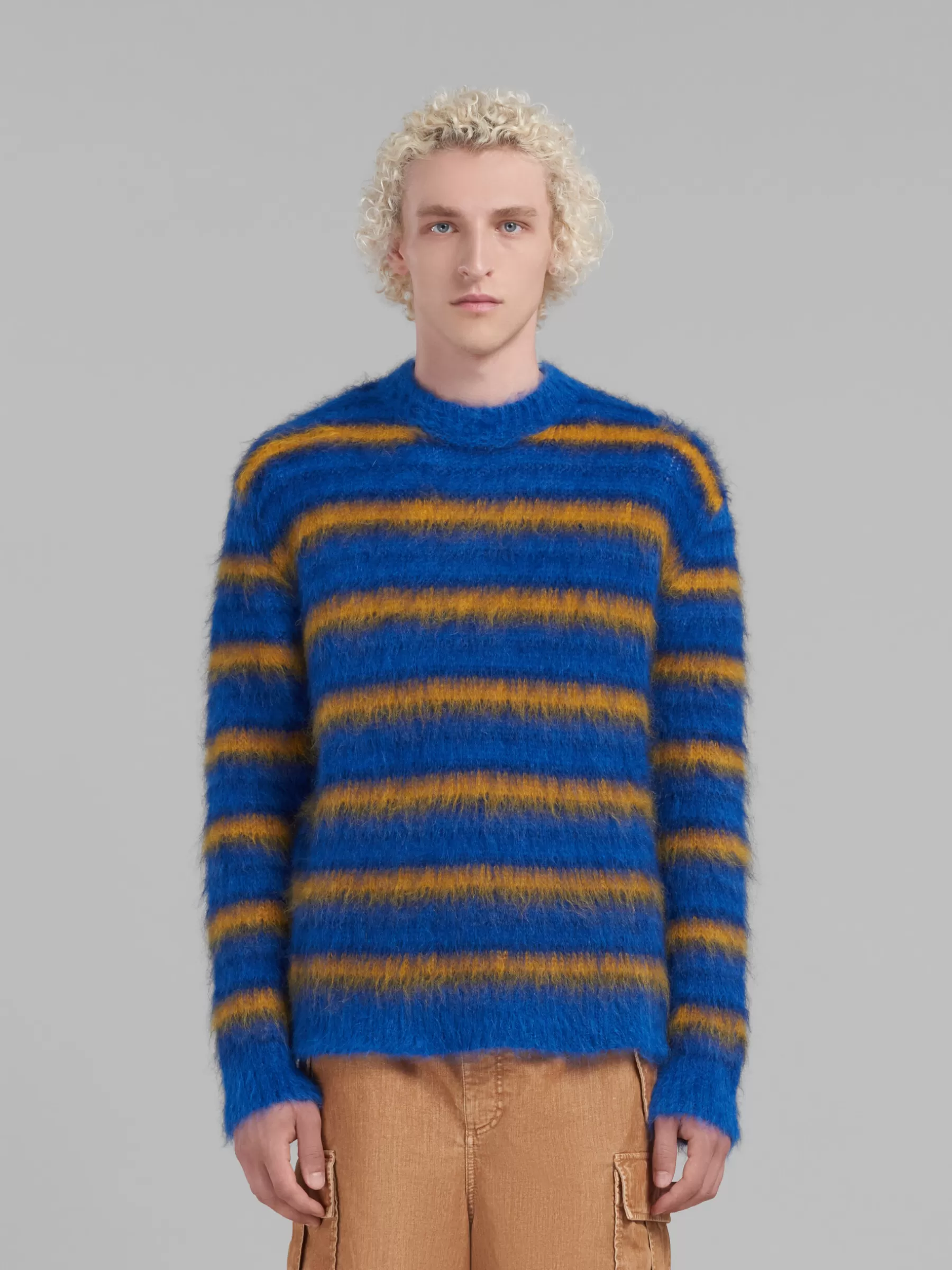 Marni Blue Striped Mohair Jumper ROYAL Store