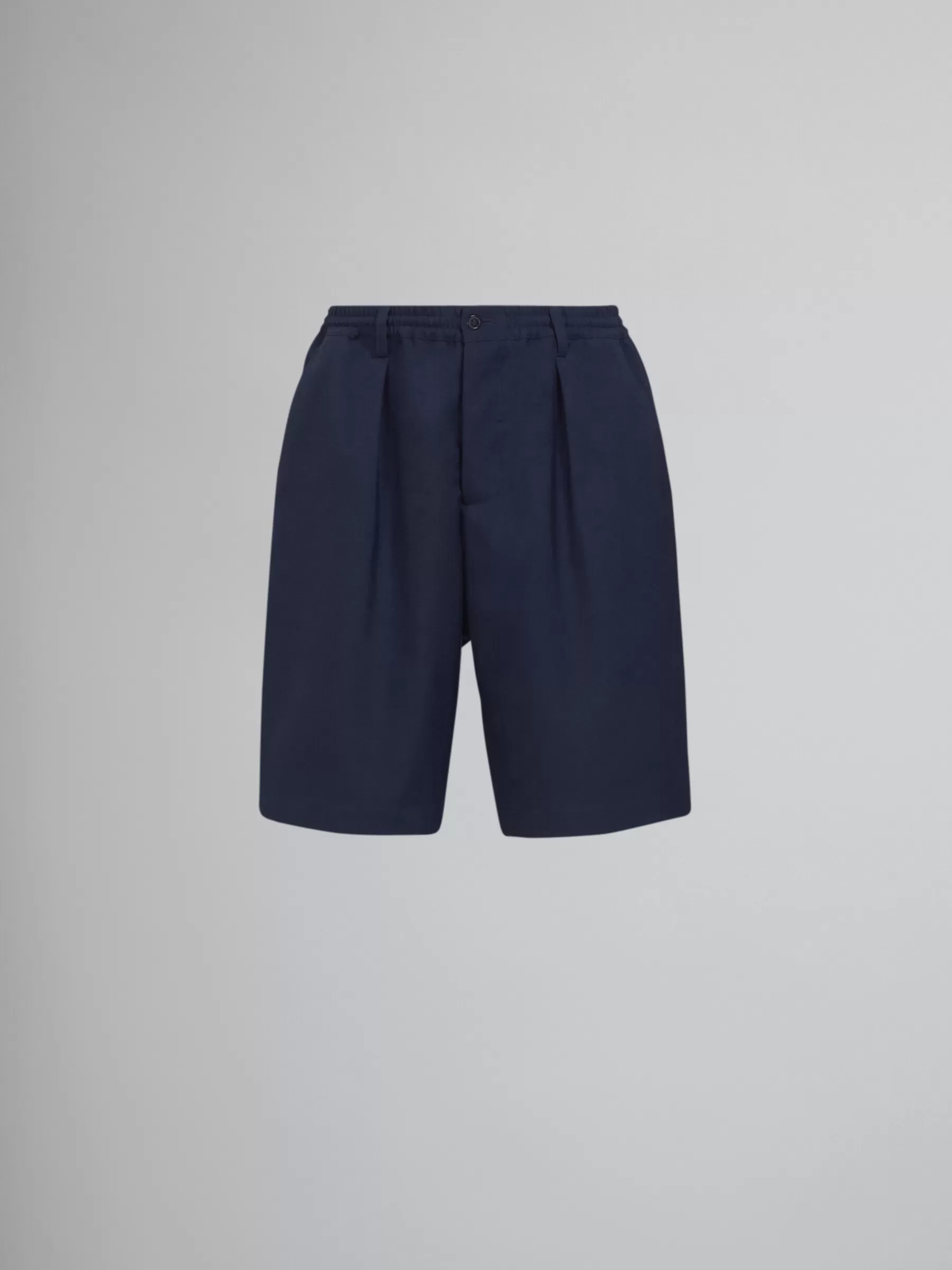 Marni Blue Tropical Wool Bermuda Pants BLUBLACK Shop