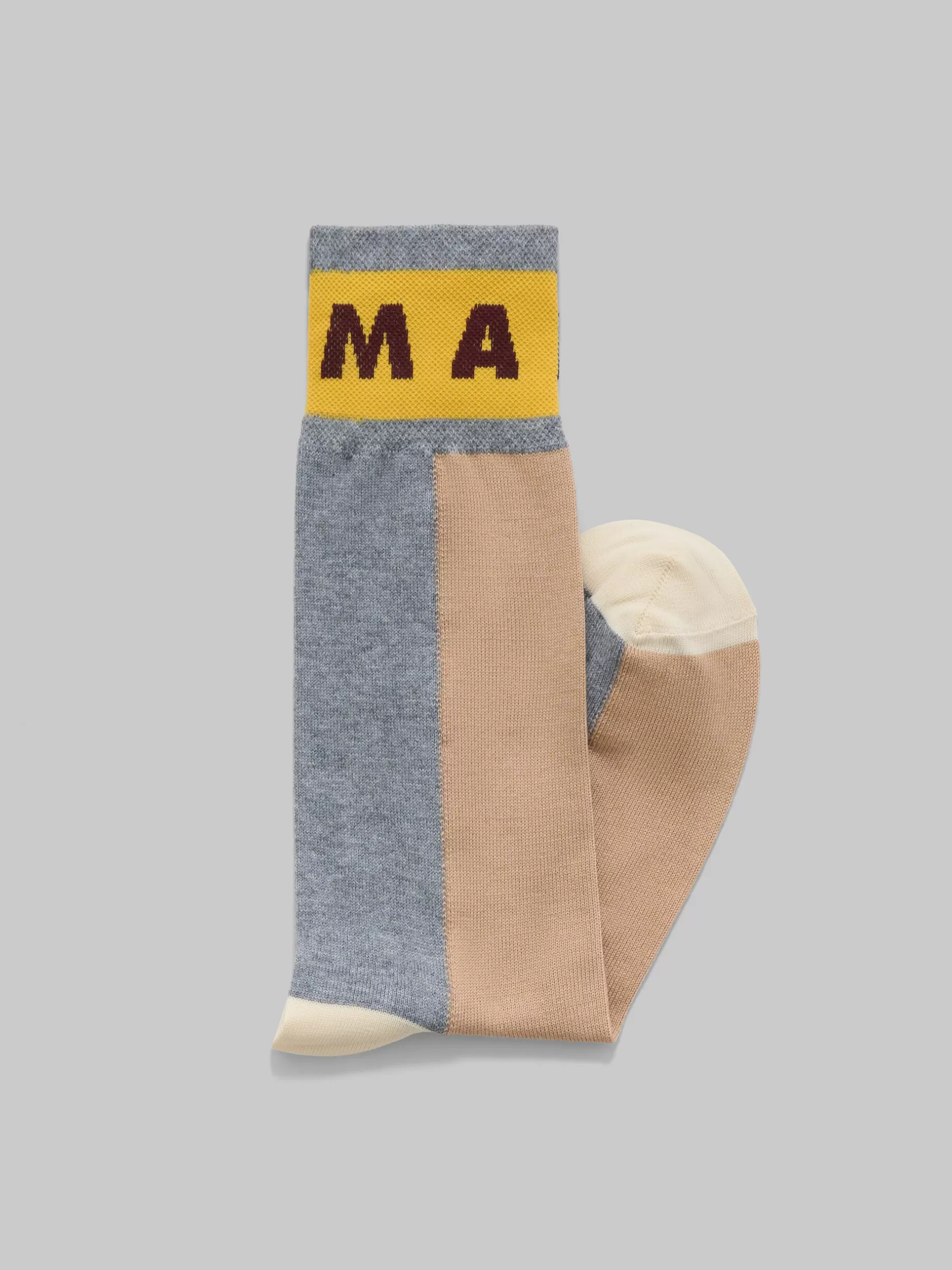 Marni Brown Colour-block Cotton Socks EARTHOFSIENA Cheap