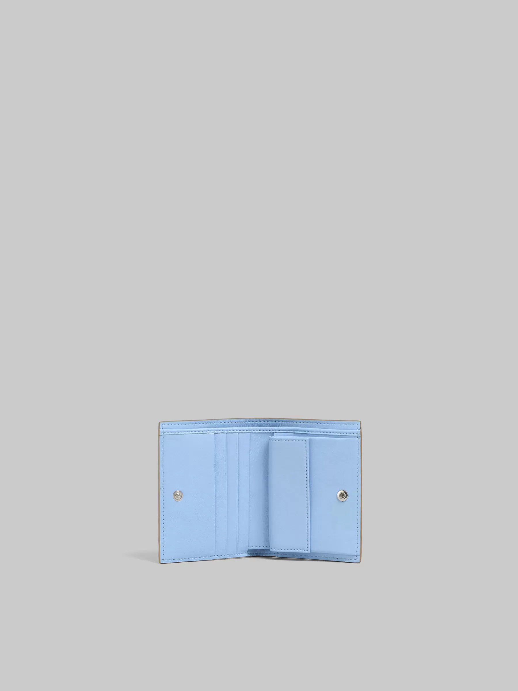 Marni Brown Leather Bifold Wallet With Mending CRETA Cheap