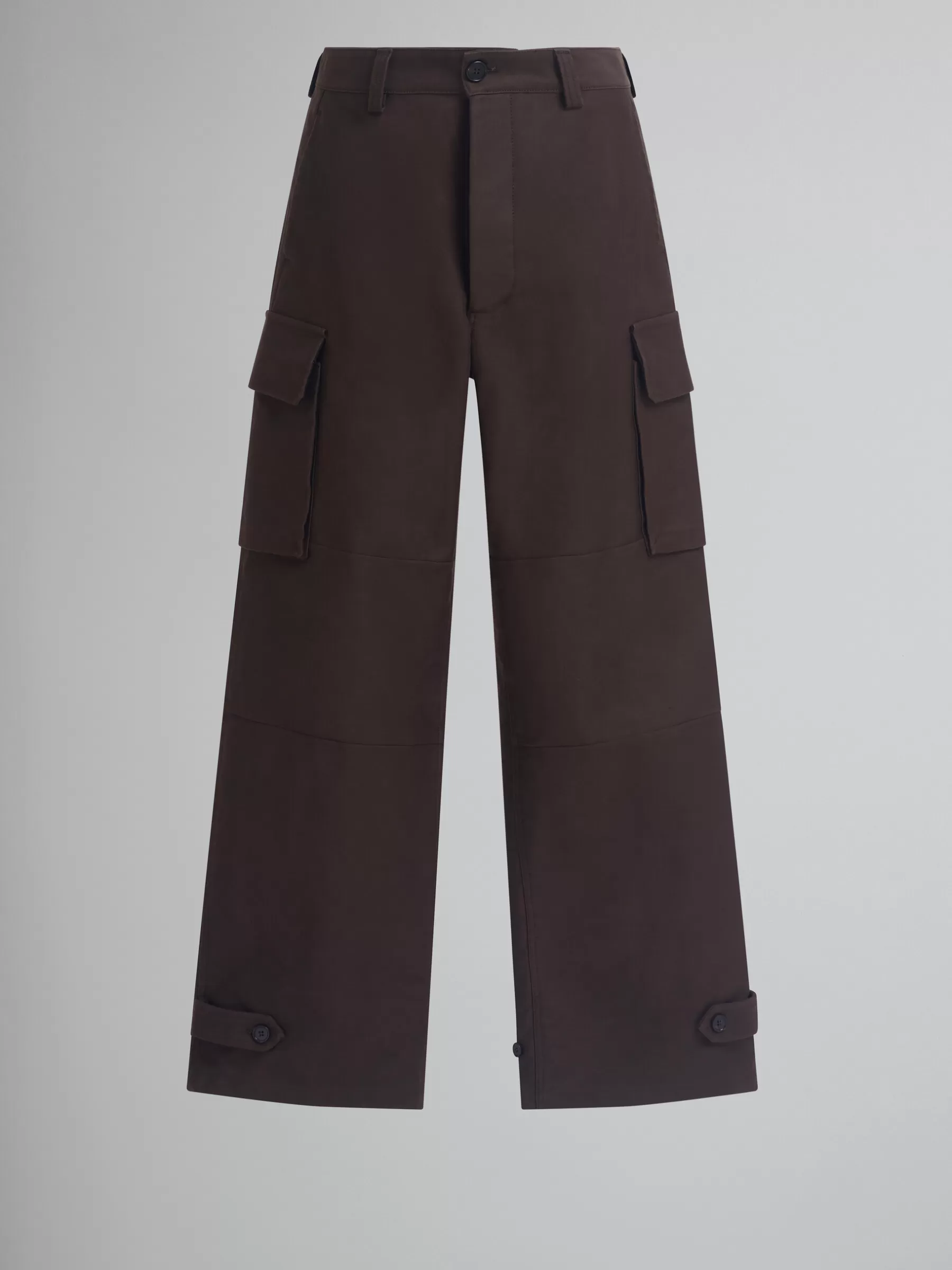 Marni Brown Organic Cotton Cargo Trousers MOCA New