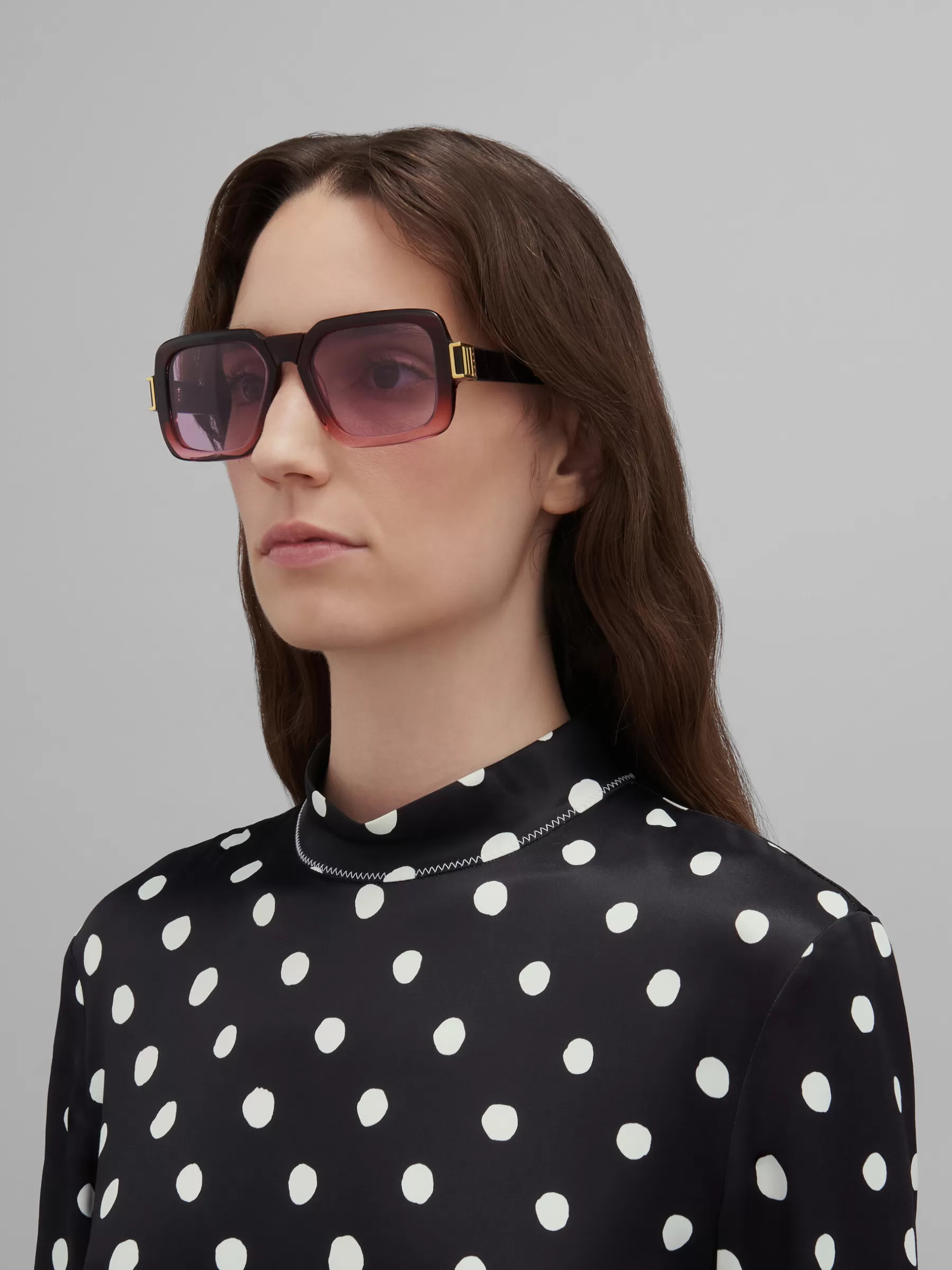 Marni Zamalek Sunglasses BURGUNDY Outlet
