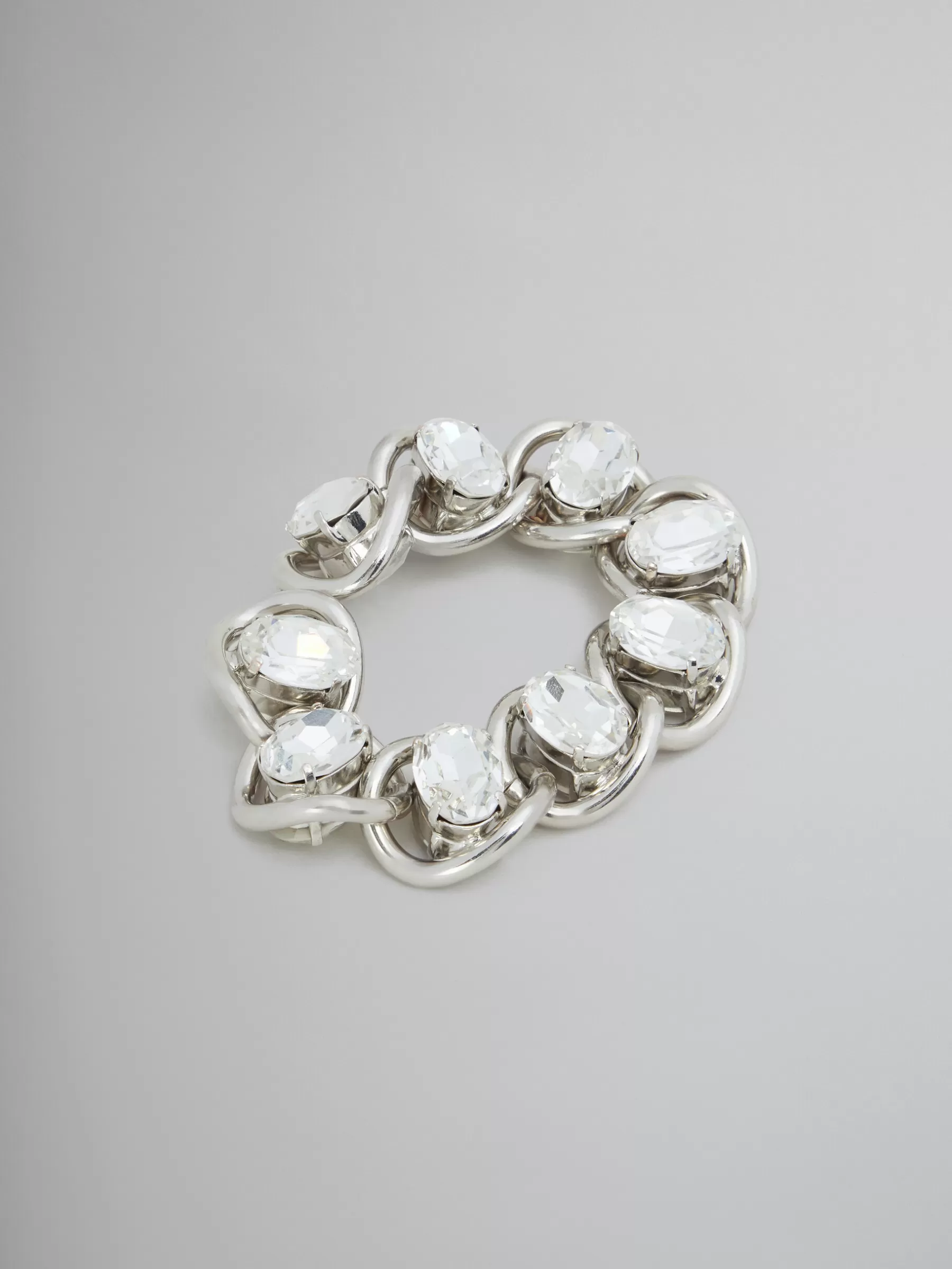 Marni Chunky Chain Bracelet With Rhinestones GLASS Store