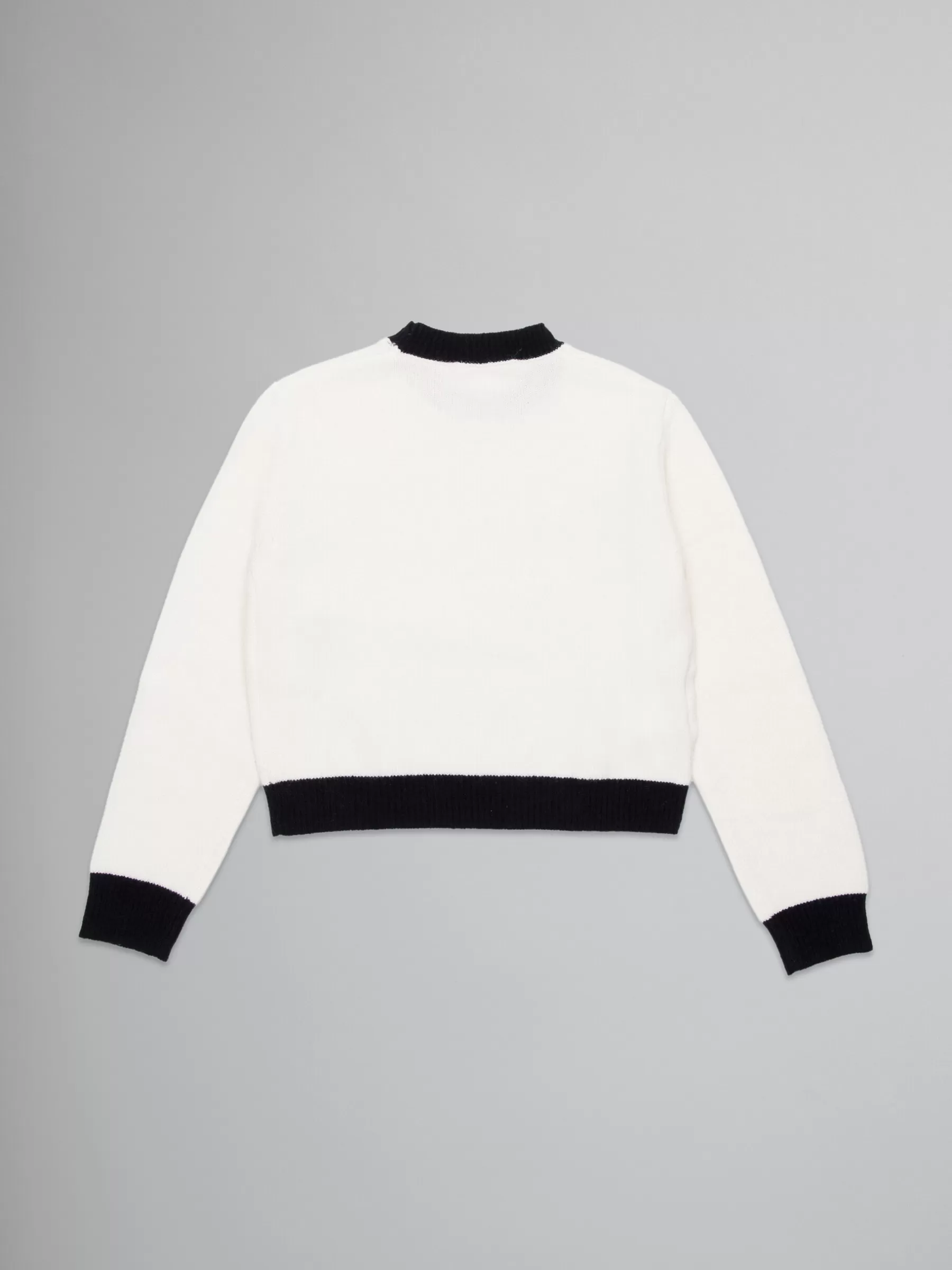 Marni Colorblock Wool-cashmere Blend Crewneck Sweater NATURAL Outlet