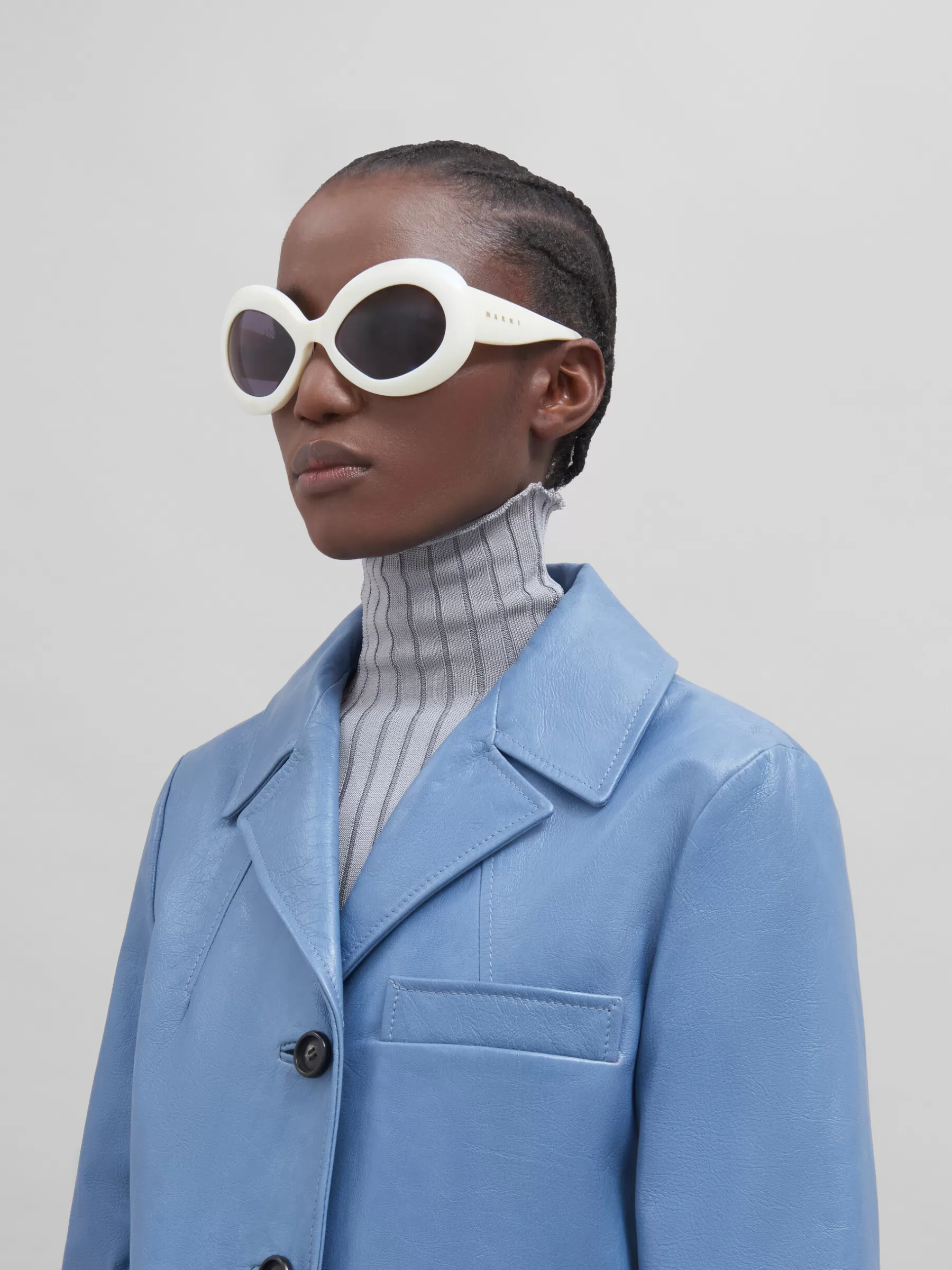 Marni Cream Lake Of Fire Sunglasses OFF-WHITE Fashion