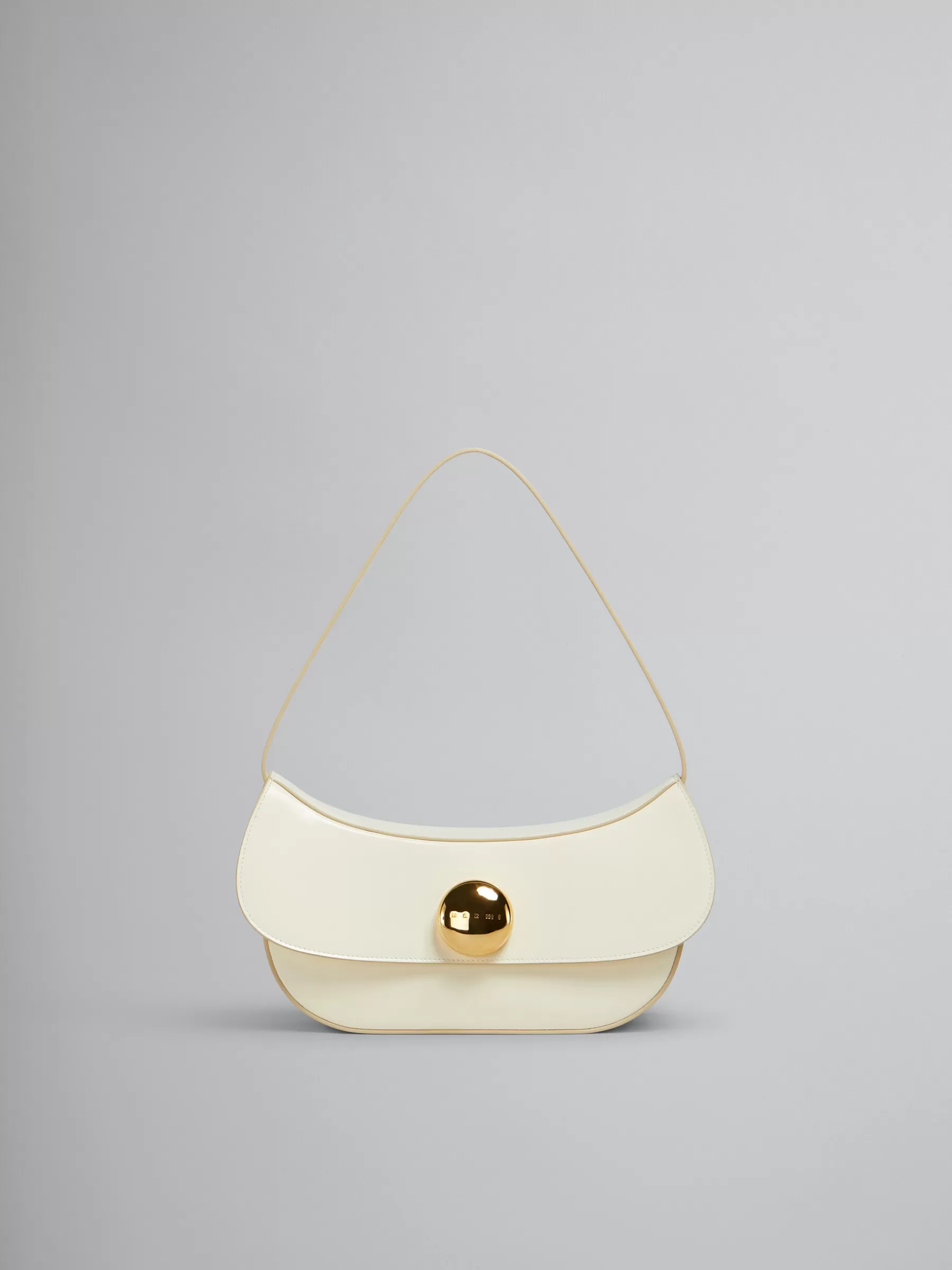 Marni Cream Leather Butterfly Medium Hobo Bag SHELL Fashion