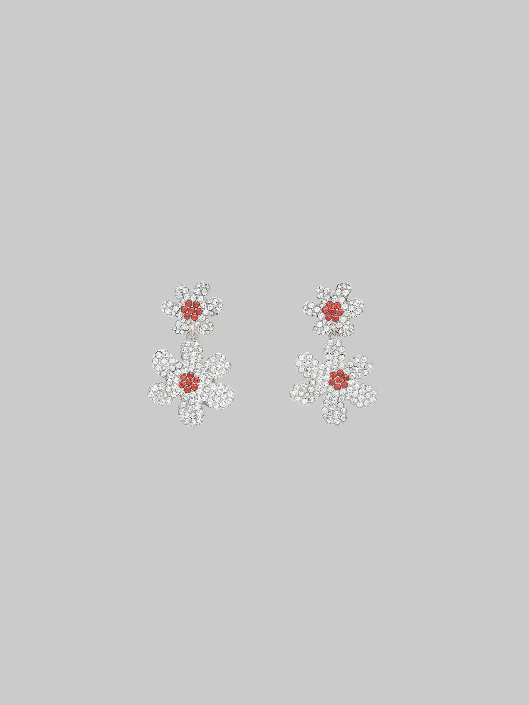 Marni Daisy Drop Earrings With Pavé Rhinestones GLASS Online