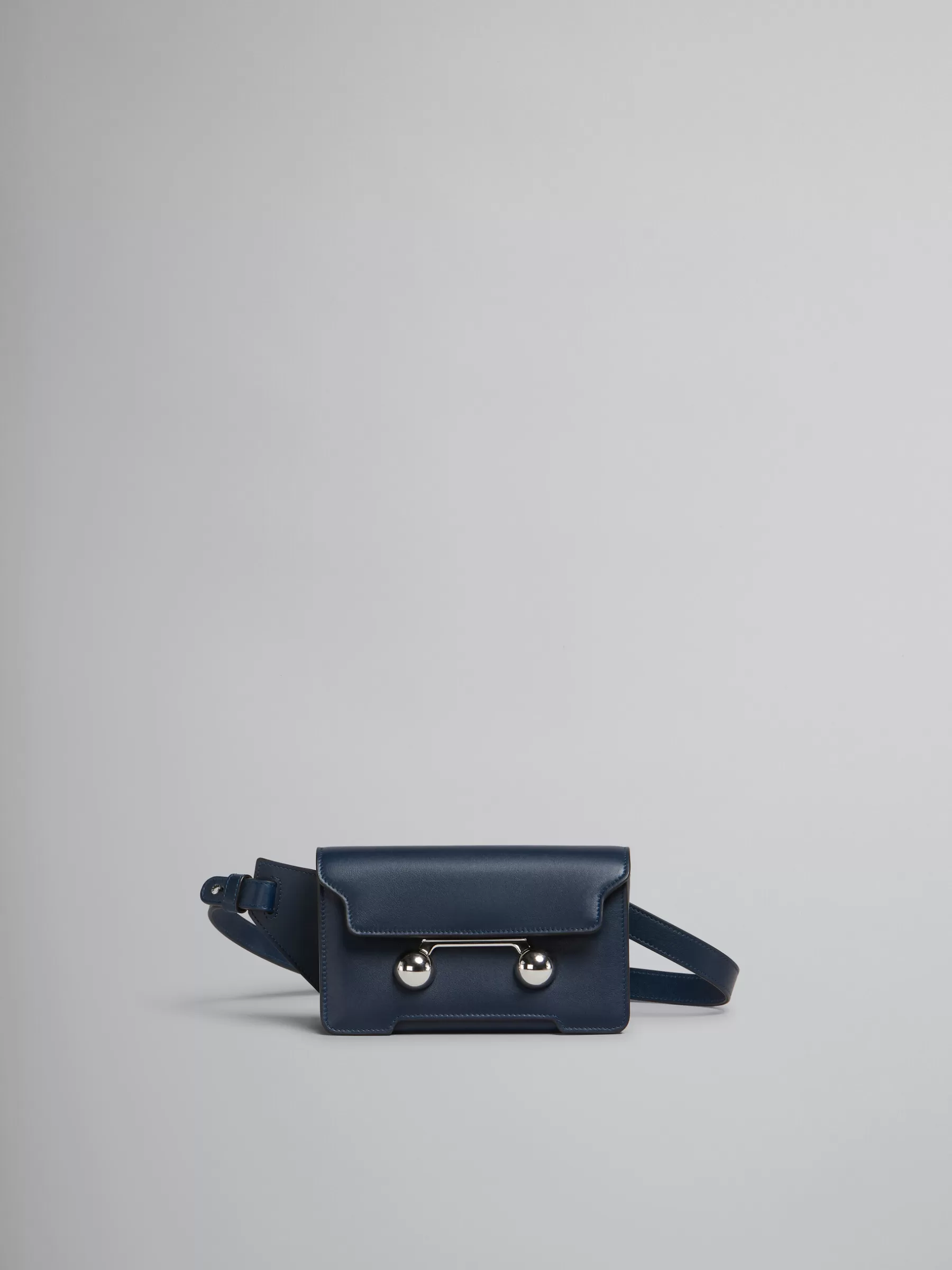 Marni Deep Blue Leather Trunkaroo Crossbody Bag NIGHTBLUE Cheap