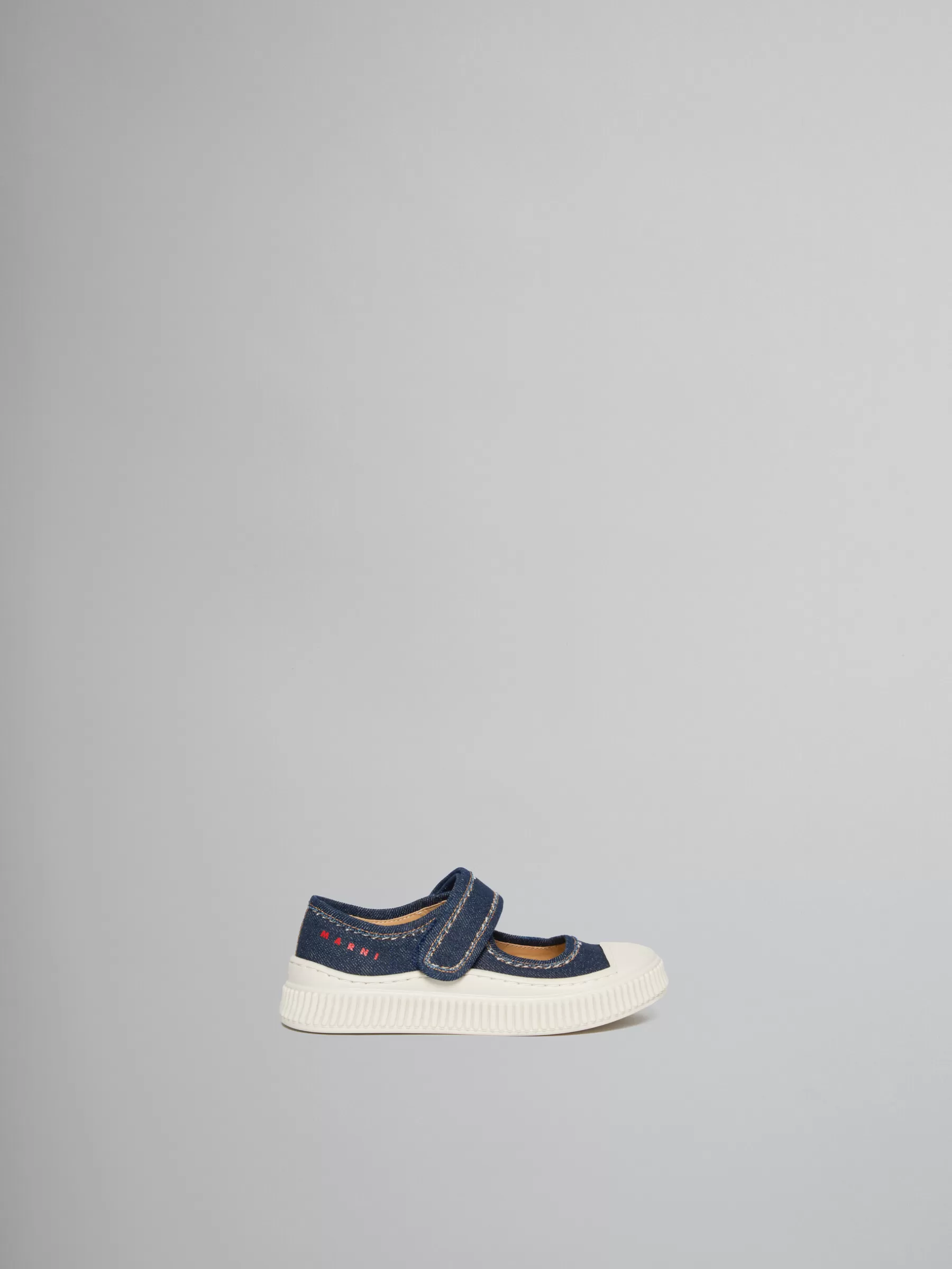 Marni Denim Mary-Jane Sneaker DENIM/RED Hot