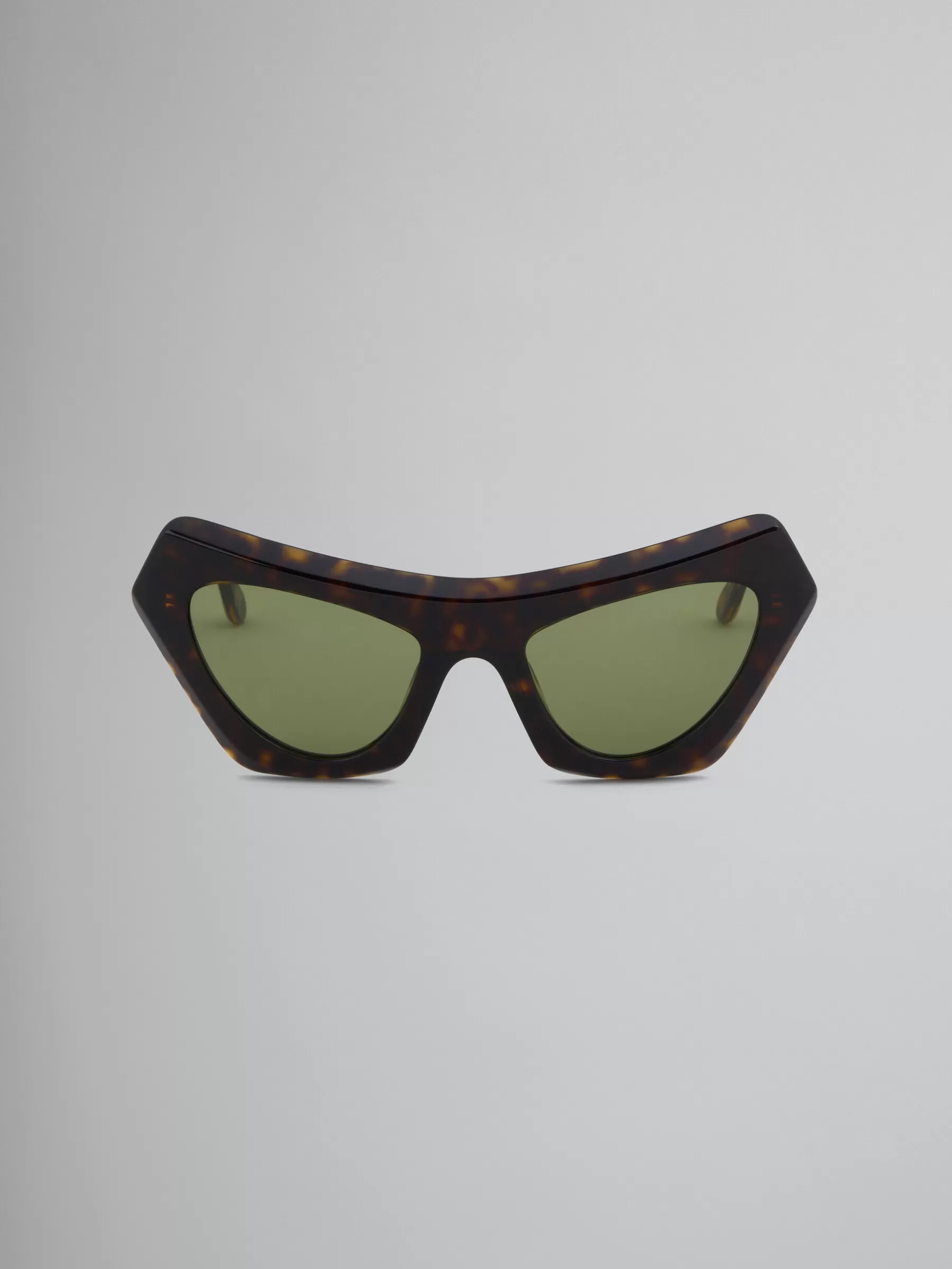 Marni Devil's Pool Havana Sunglasses OLIVEGREEN/RED/BORDEAUX Clearance