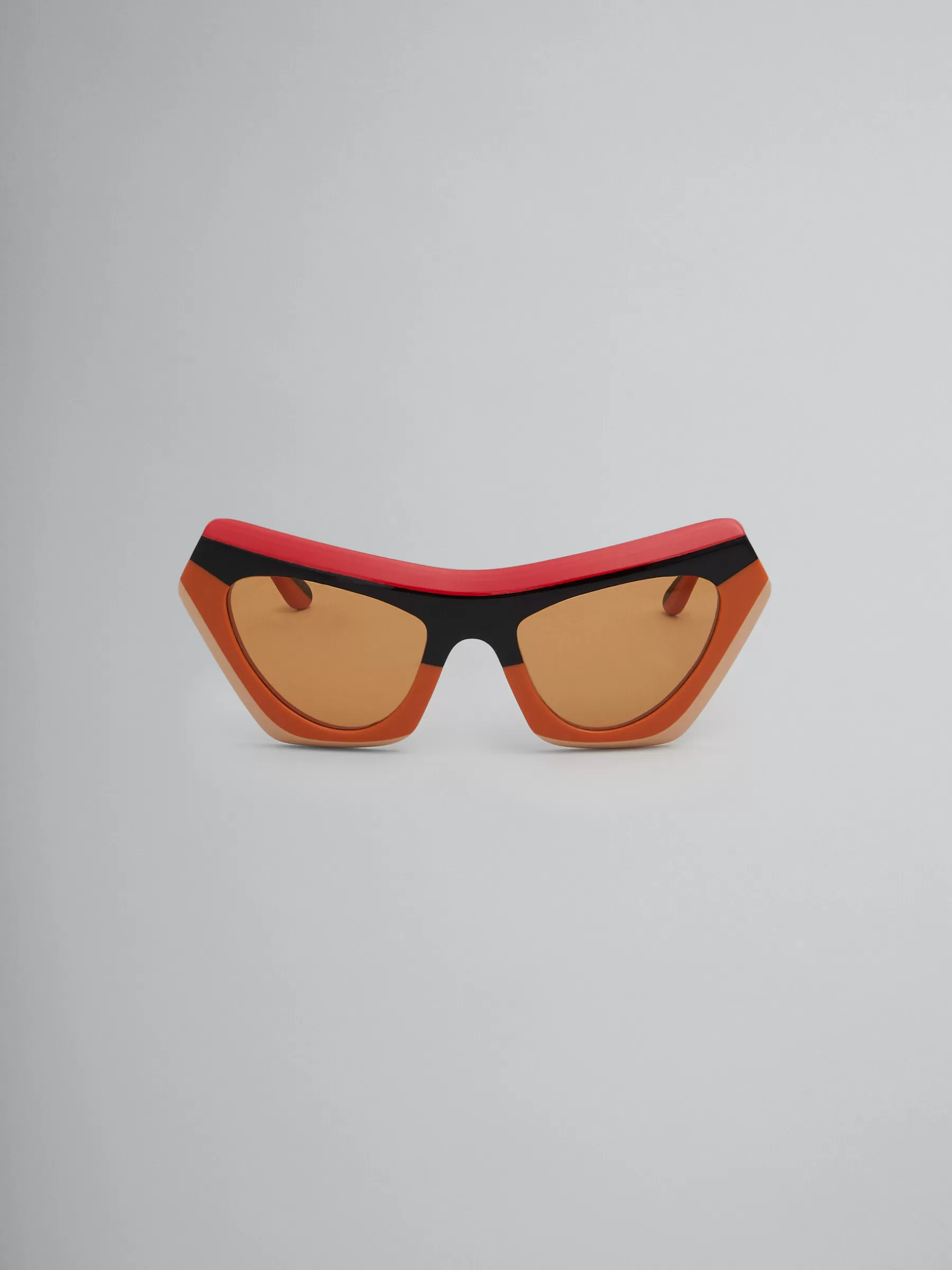 Marni Devil's Pool Striped Sunglasses MULTICOLORSTRIPESORANGE Cheap
