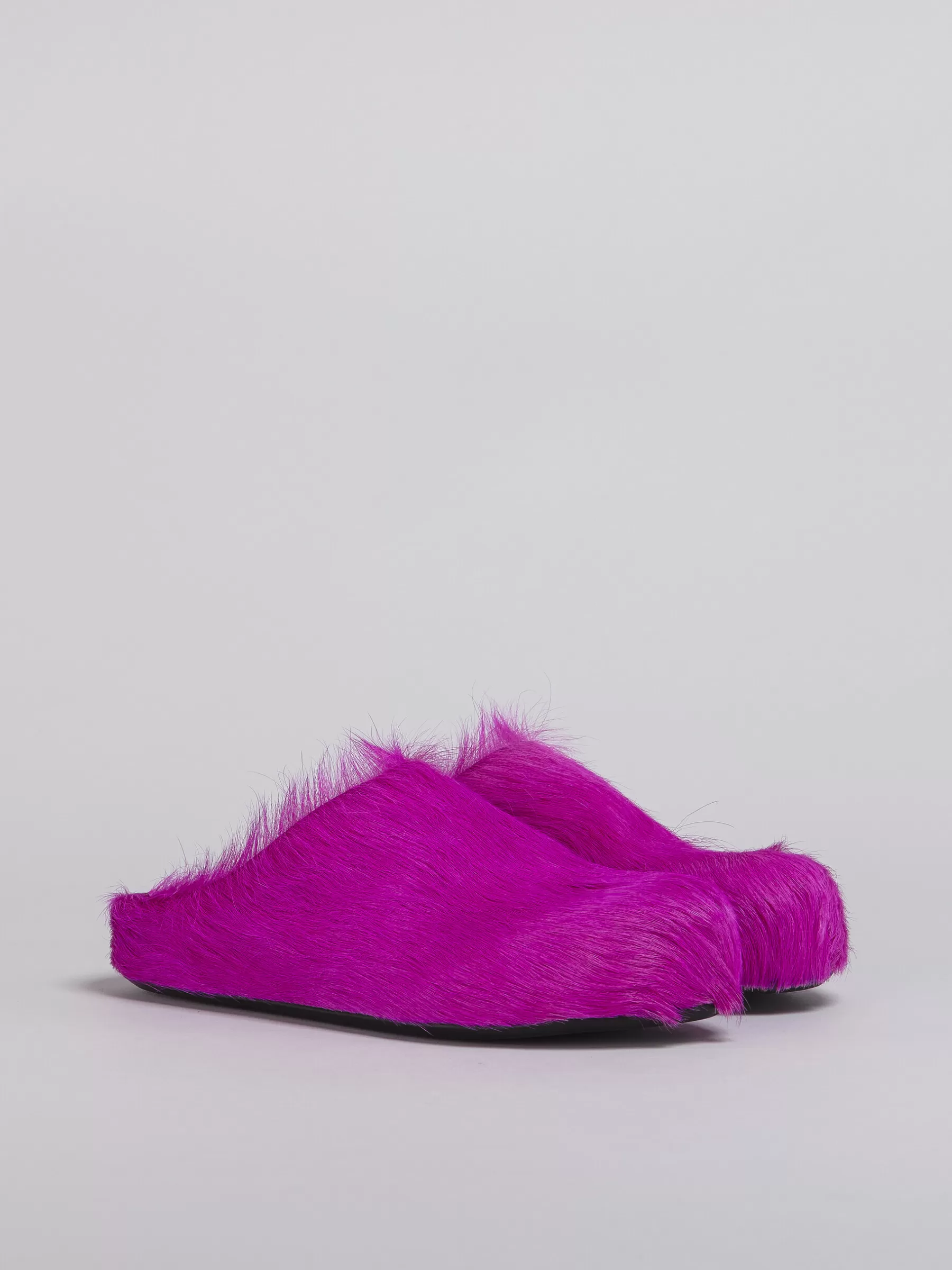 Marni Long-hair Calfskin Fussbett Sabot FUCHSIA Shop