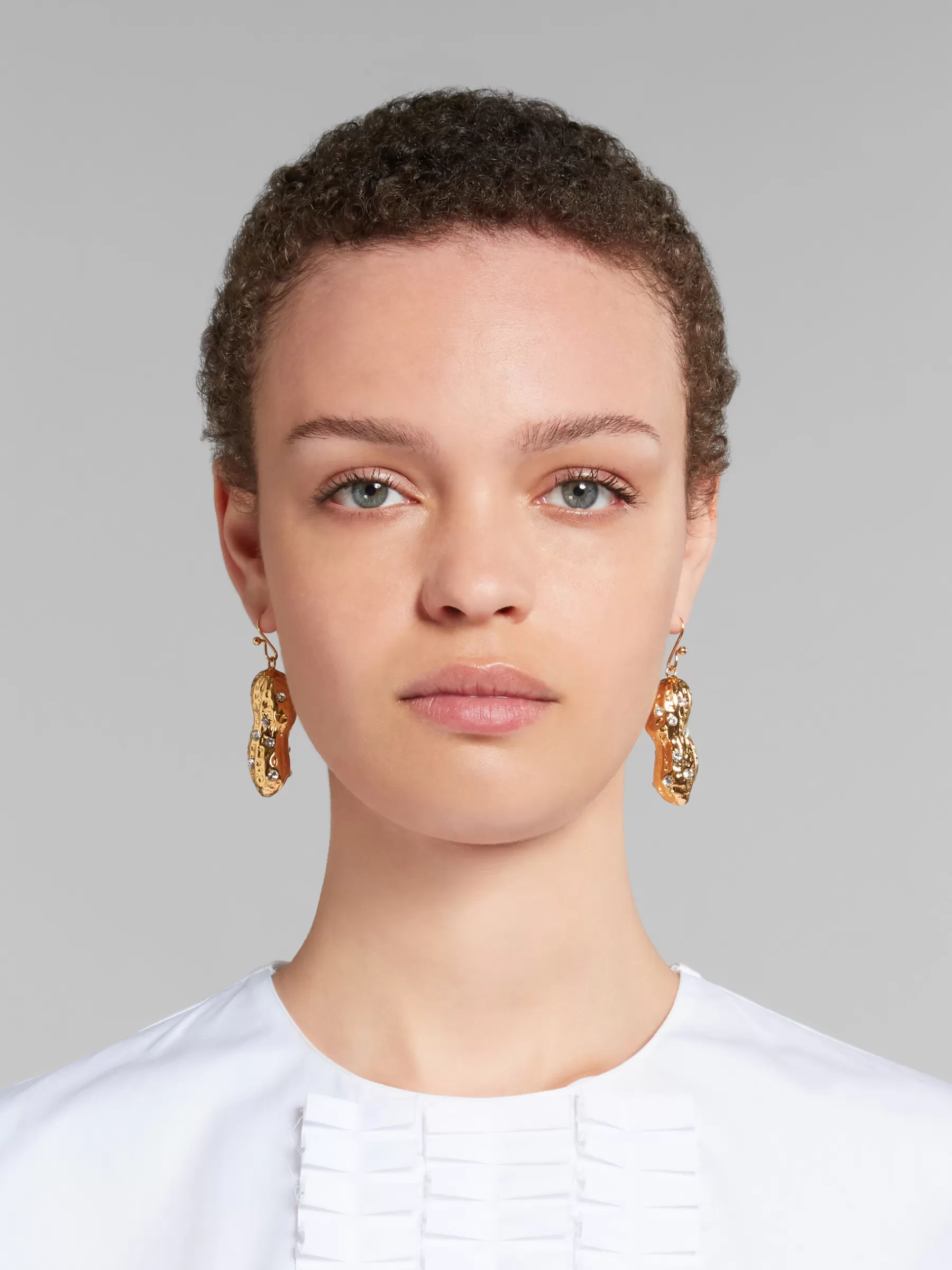 Marni Peanut Drop Earrings GOLD Shop