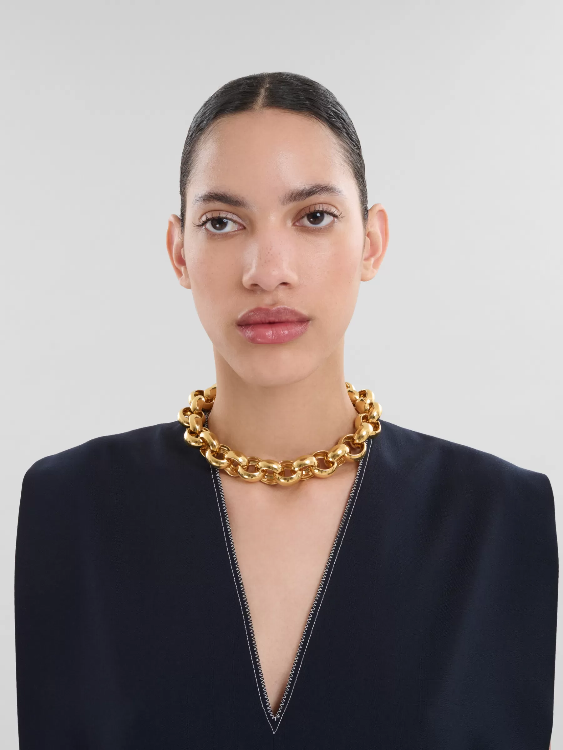 Marni Ring Choker With Rhinestone Clasp GOLD Cheap