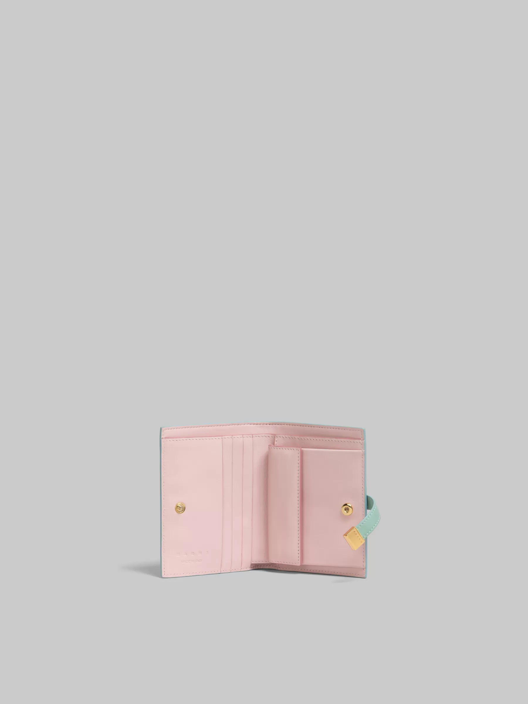 Marni Green Leather Bifold Prisma Wallet PALEMINT Best