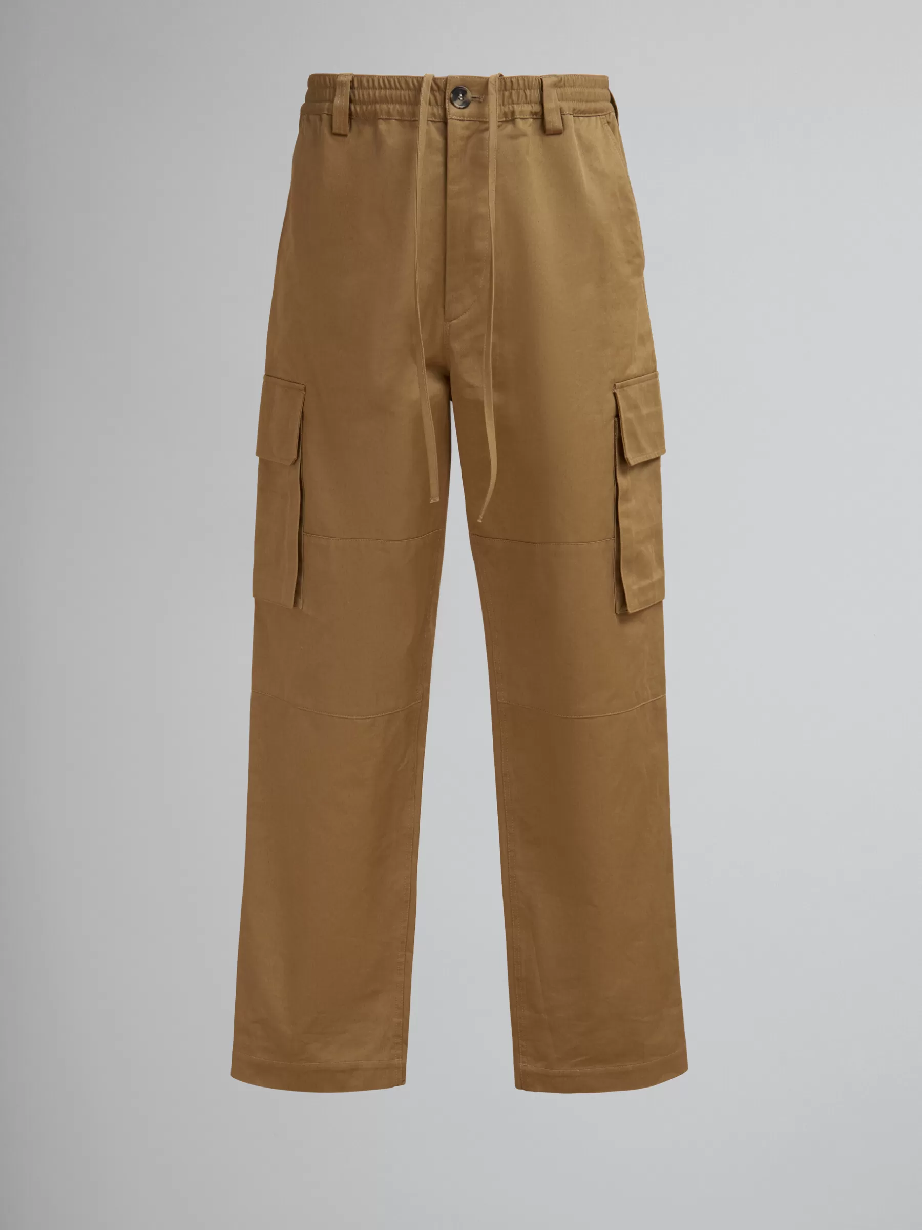 Marni Green Organic Gabardine Cargo Pants OLIVE Store