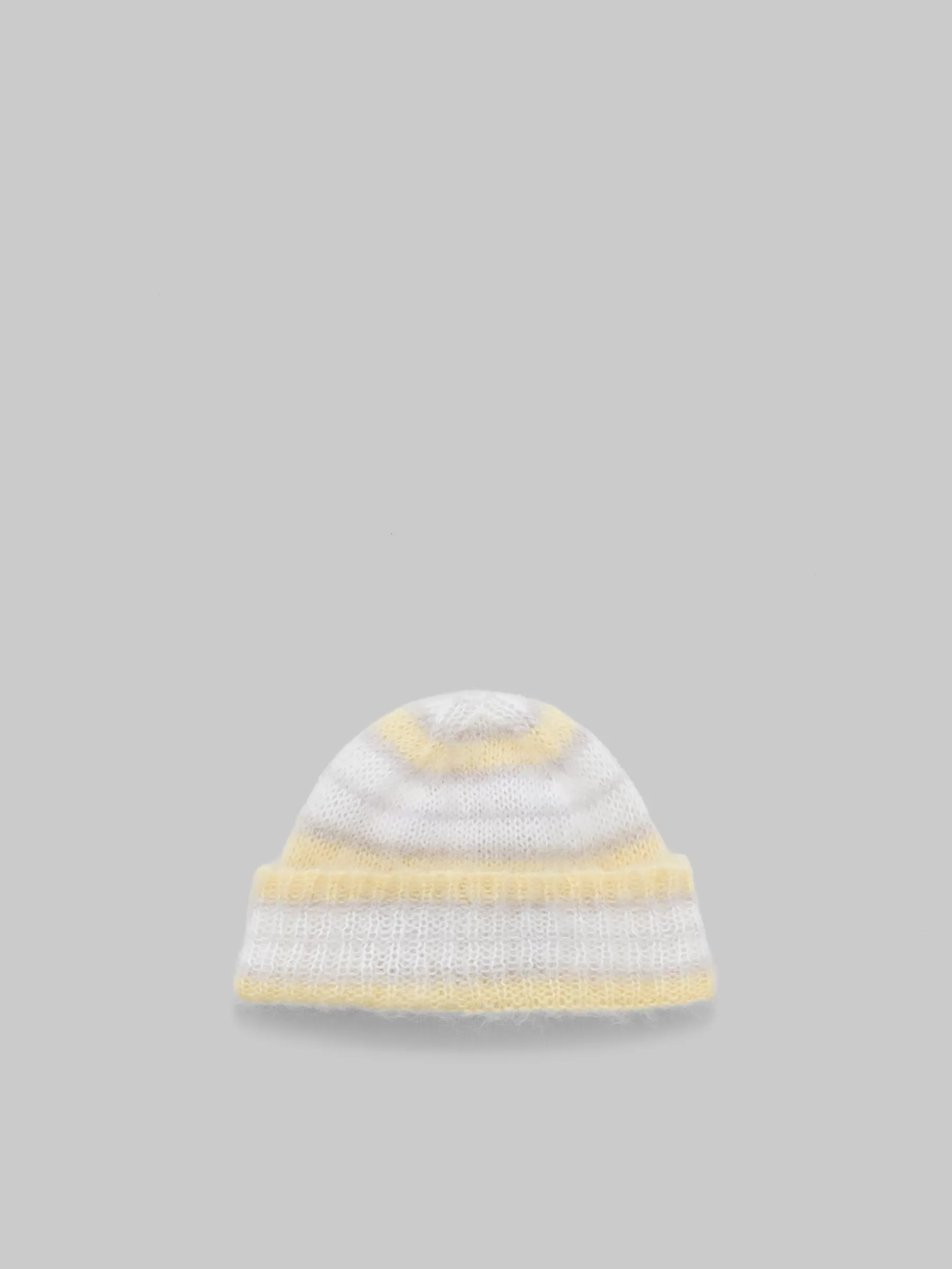 Marni Grey Brushed Mohair Beanie With Stripes TONIC Shop