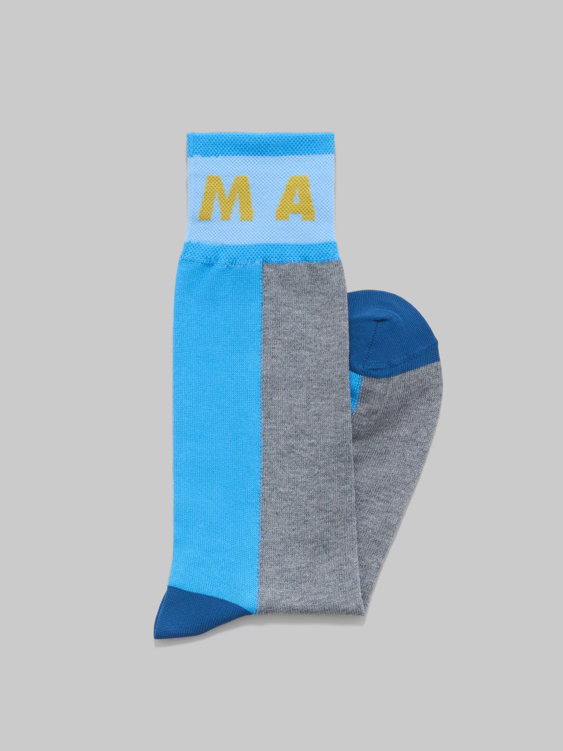 Marni Grey Colour-block Cotton Socks SODIUM Discount