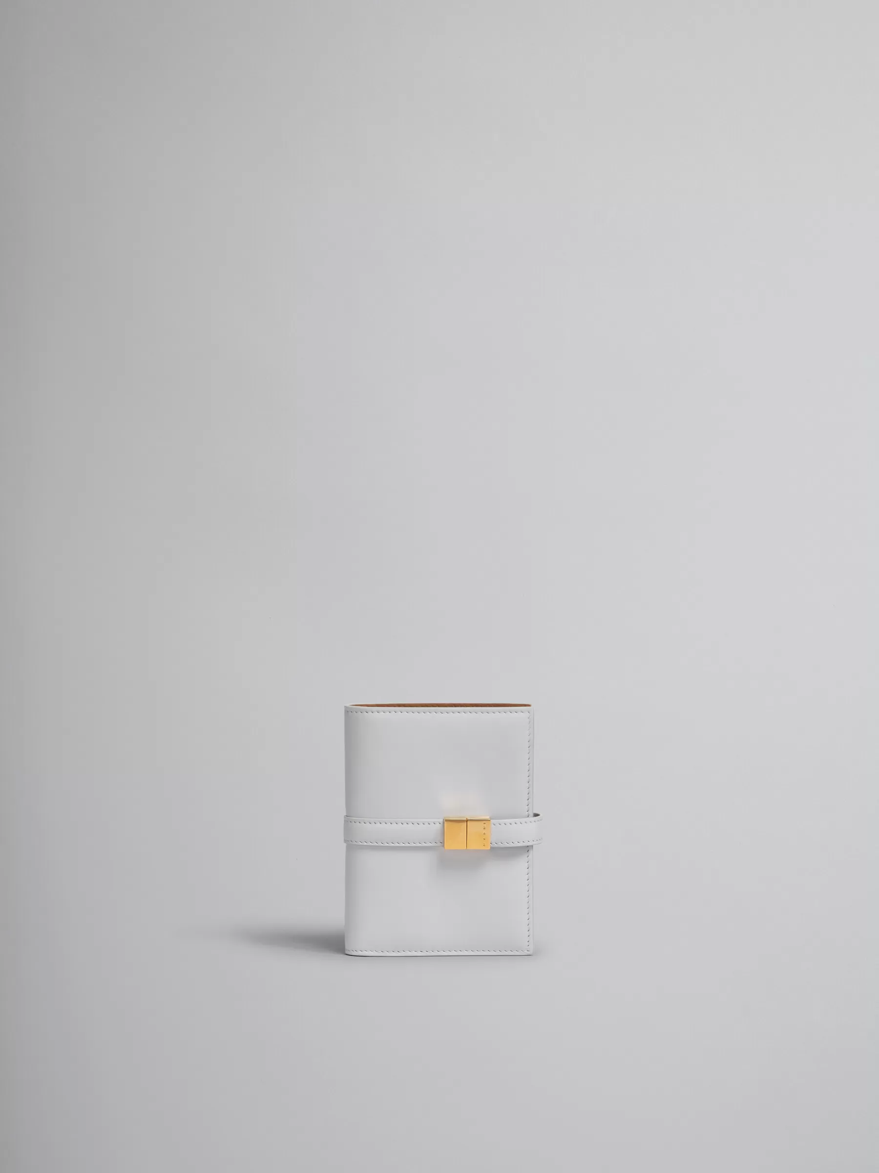 Marni Grey Leather Bifold Prisma Wallet SODIUM Discount