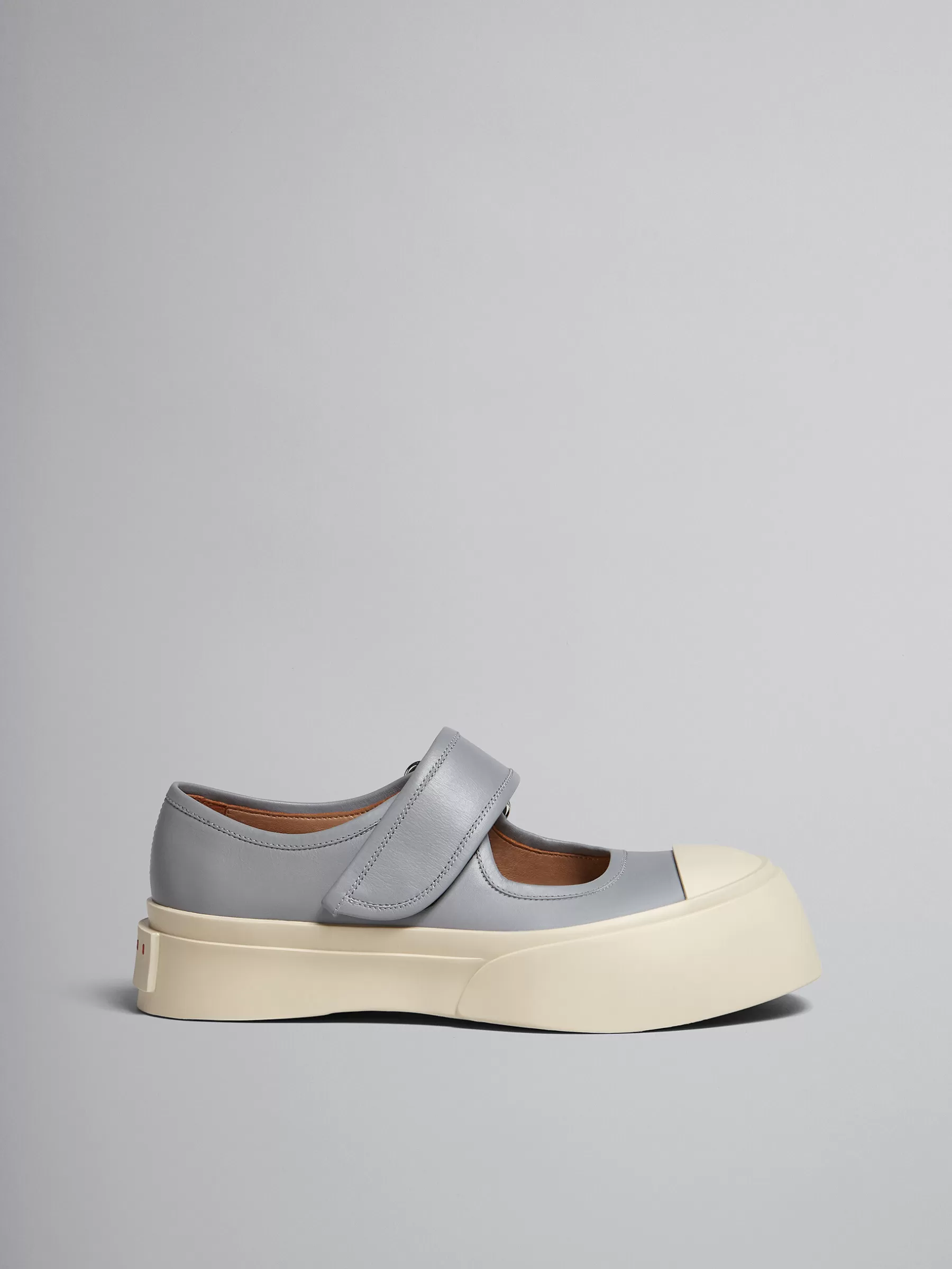 Marni Grey Leather Mary Jane Sneaker DOLPHIN Shop