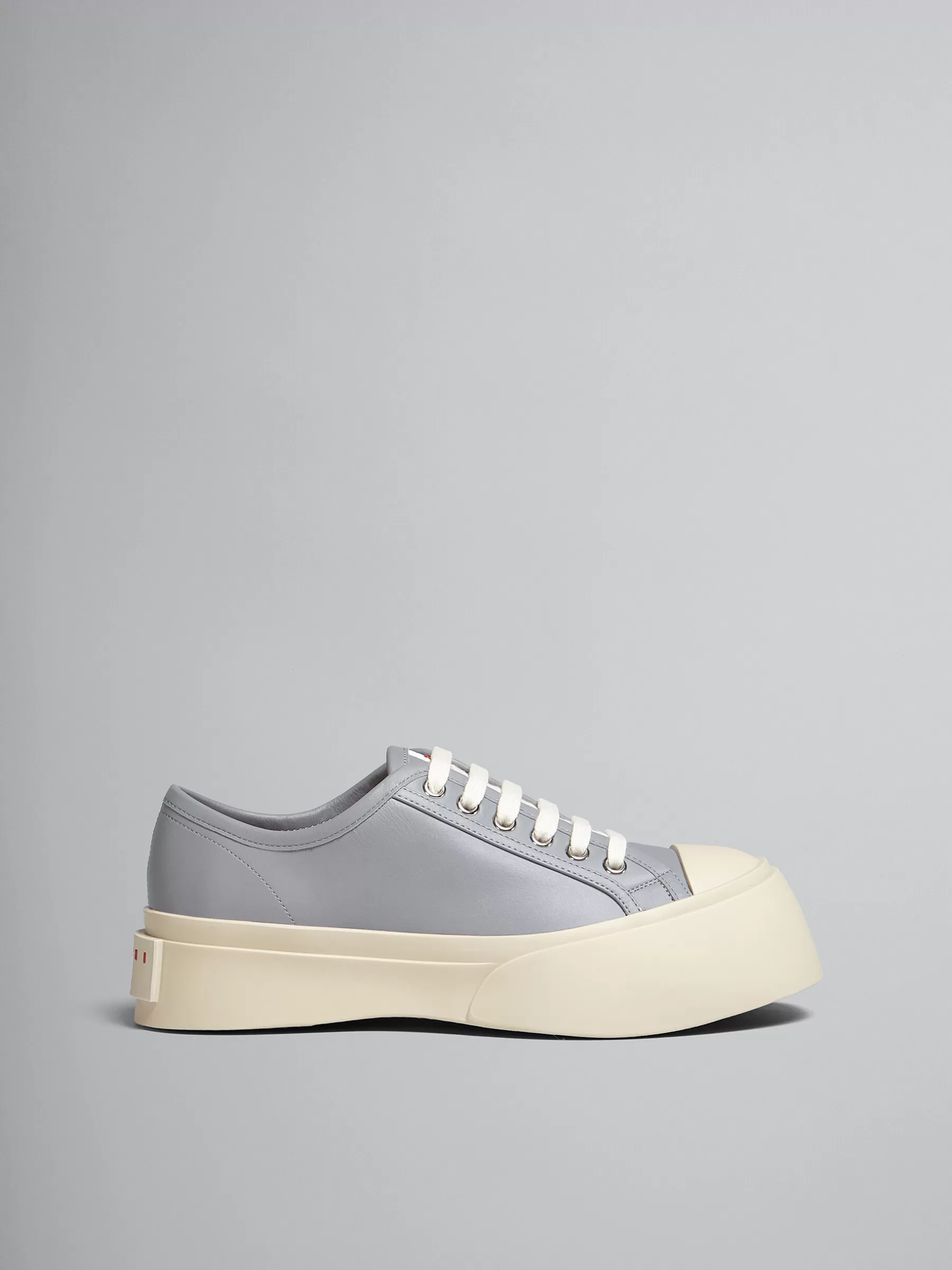 Marni Grey Leather Pablo Lace-up Sneaker DOLPHIN Cheap