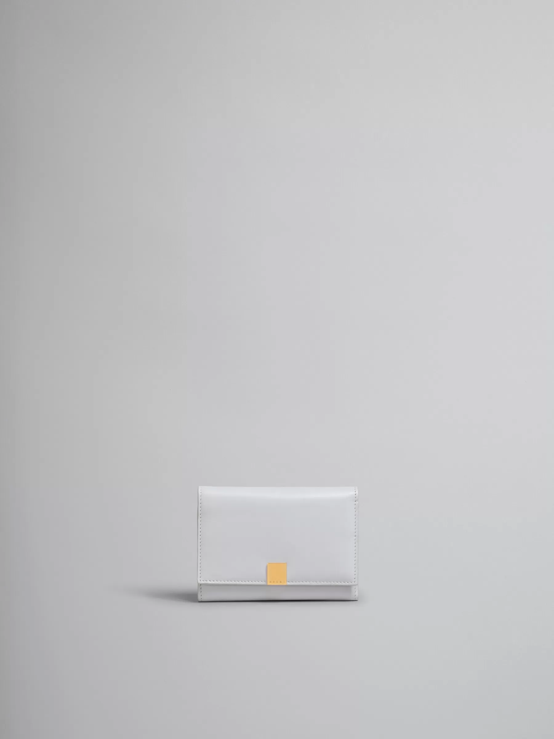Marni Grey Leather Trifold Prisma Wallet SODIUM Best