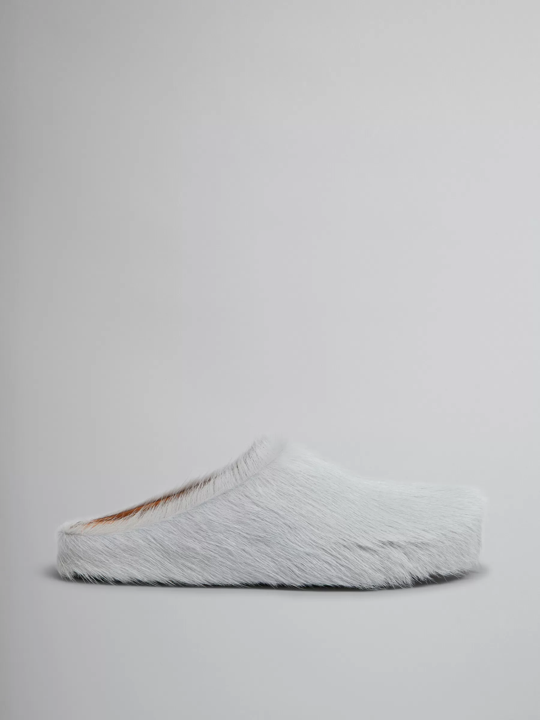 Marni Grey Long-hair Calfskin Fussbett Sabot SODIUM Clearance