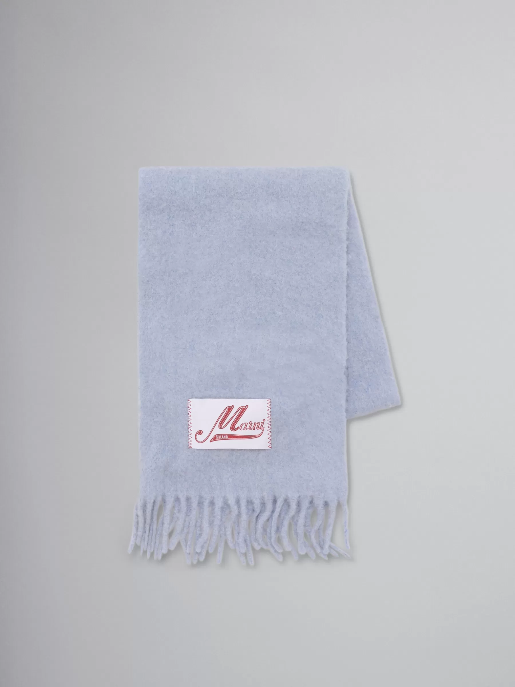 Marni Light Blue Alpaca Scarf IRISBLUE Shop