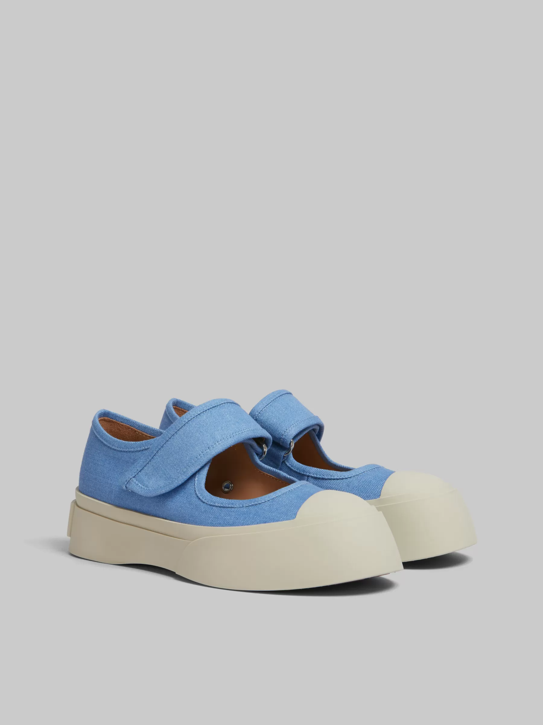 Marni Light Blue Denim Mary Jane Sneaker LIGHTBLUE Store