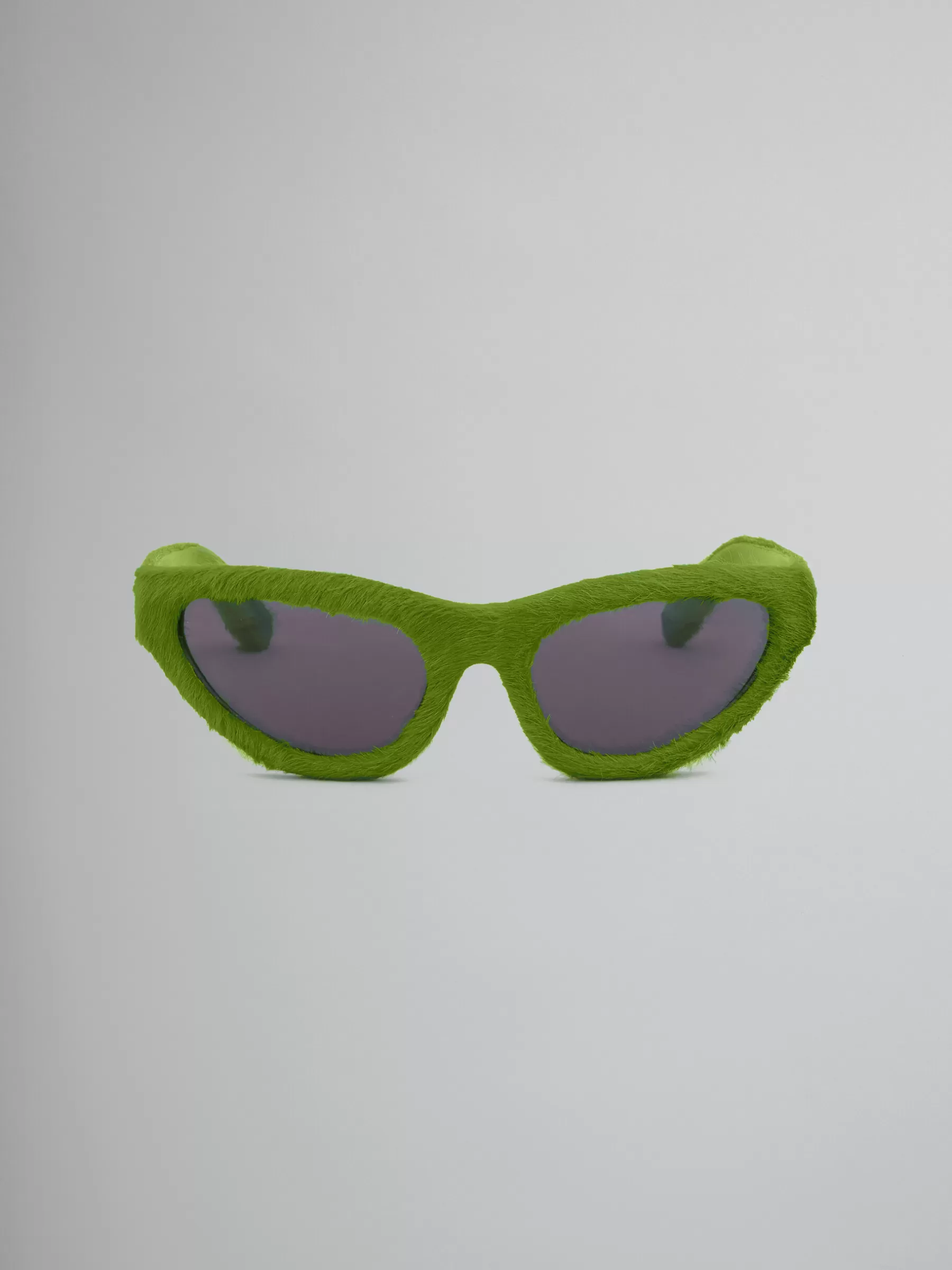 Marni Mavericks Furry Sunglasses GREEN Cheap