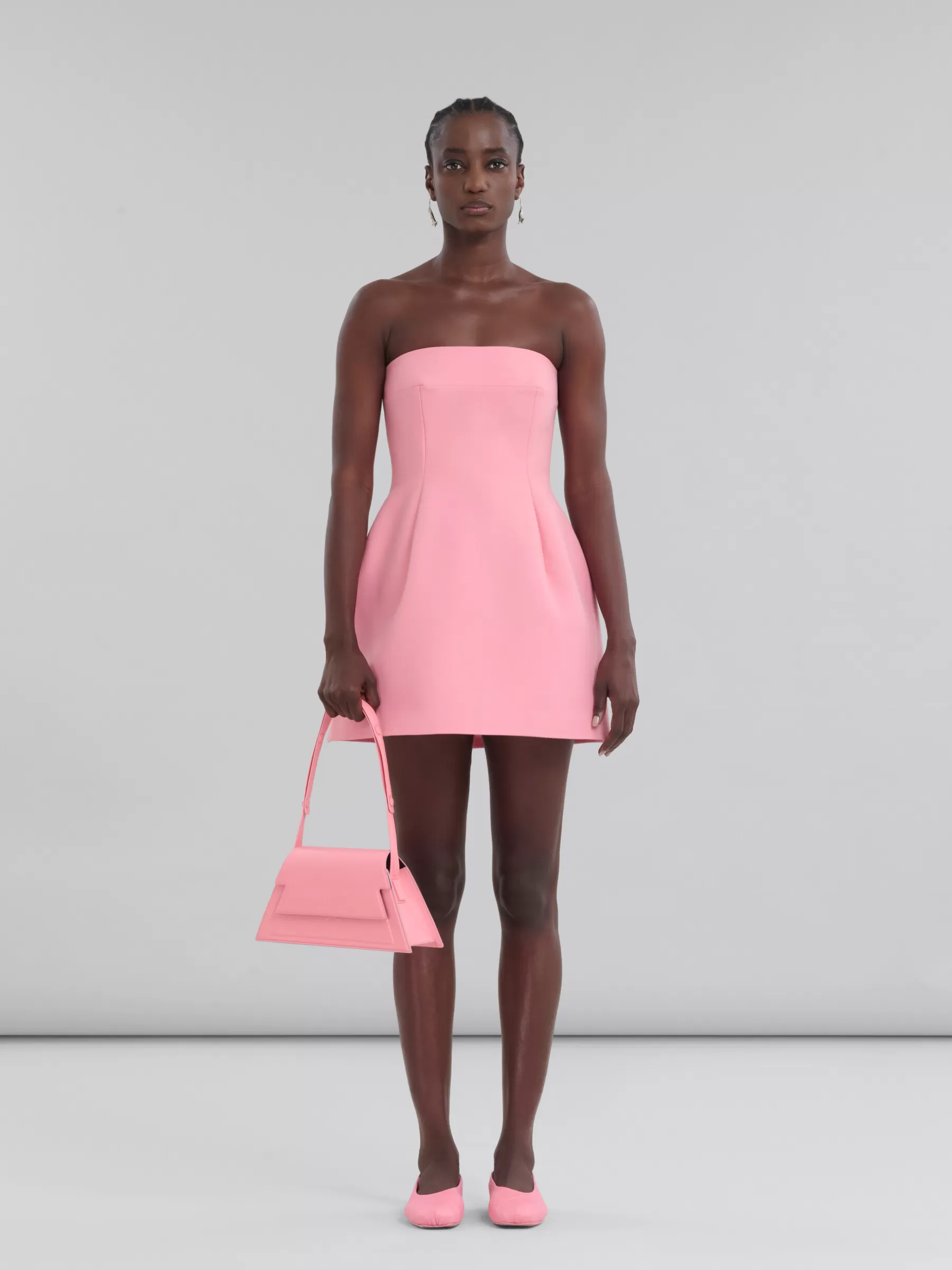 Marni Medium Trunkoise Bag In Smooth Light Leather PINK Clearance