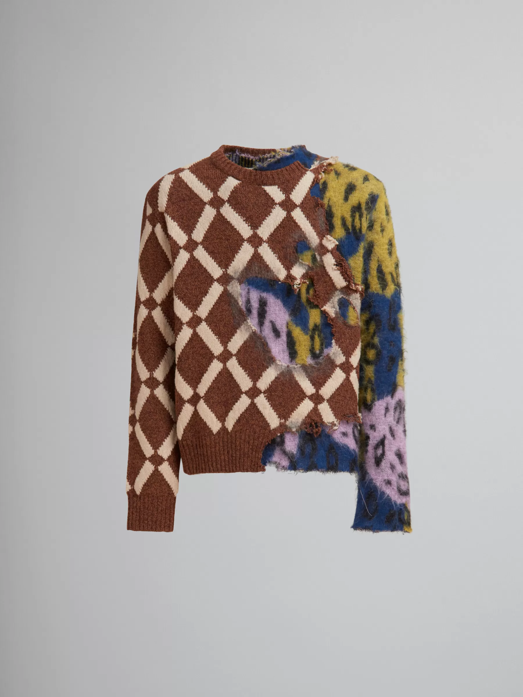 Marni Multicolour Argyle Wool-mohair Two-in-one Jumper MULTICOLOR Store