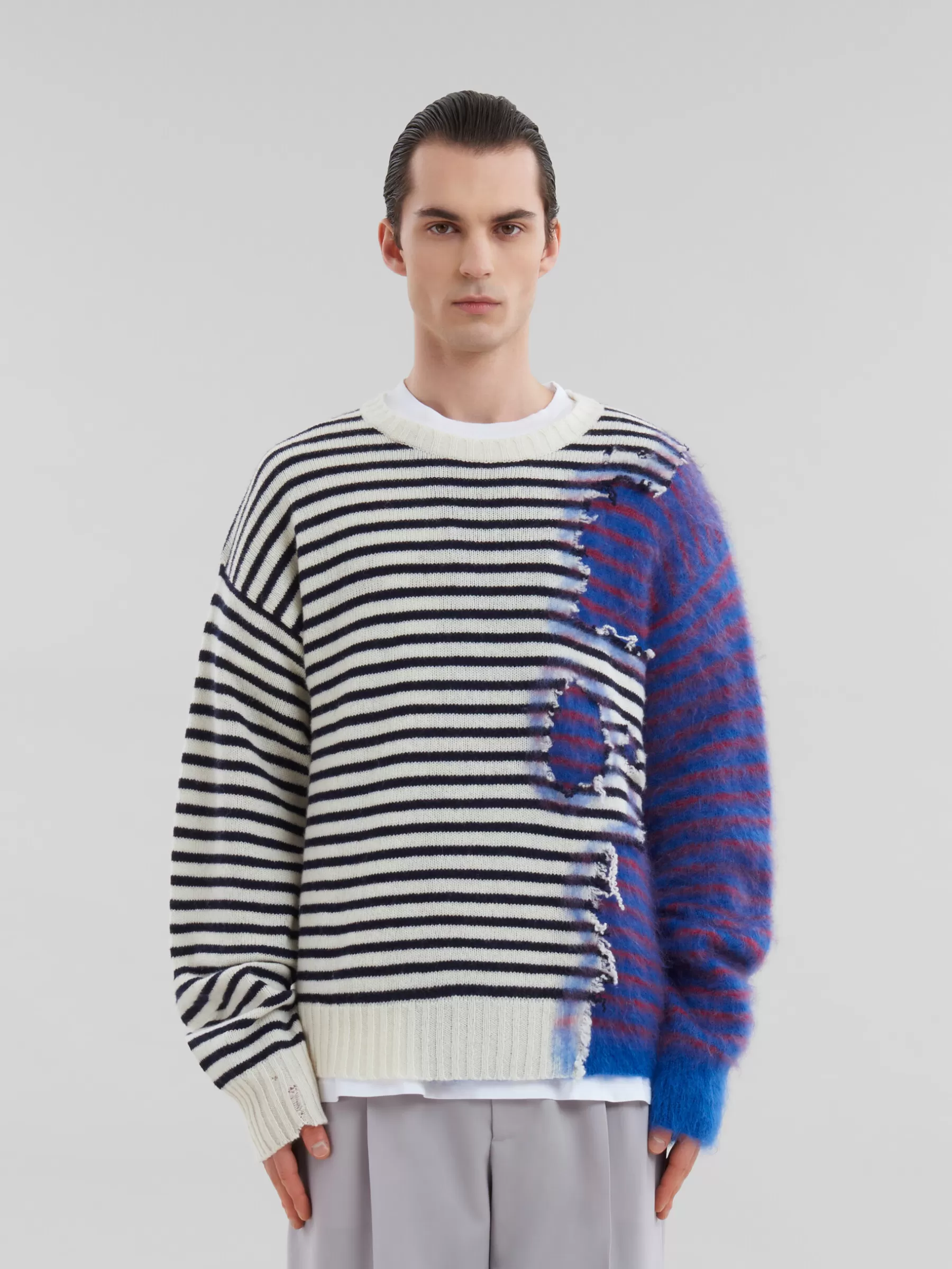 Marni Multicolour Striped Wool-mohair Two-in-one Jumper MULTICOLOR Cheap