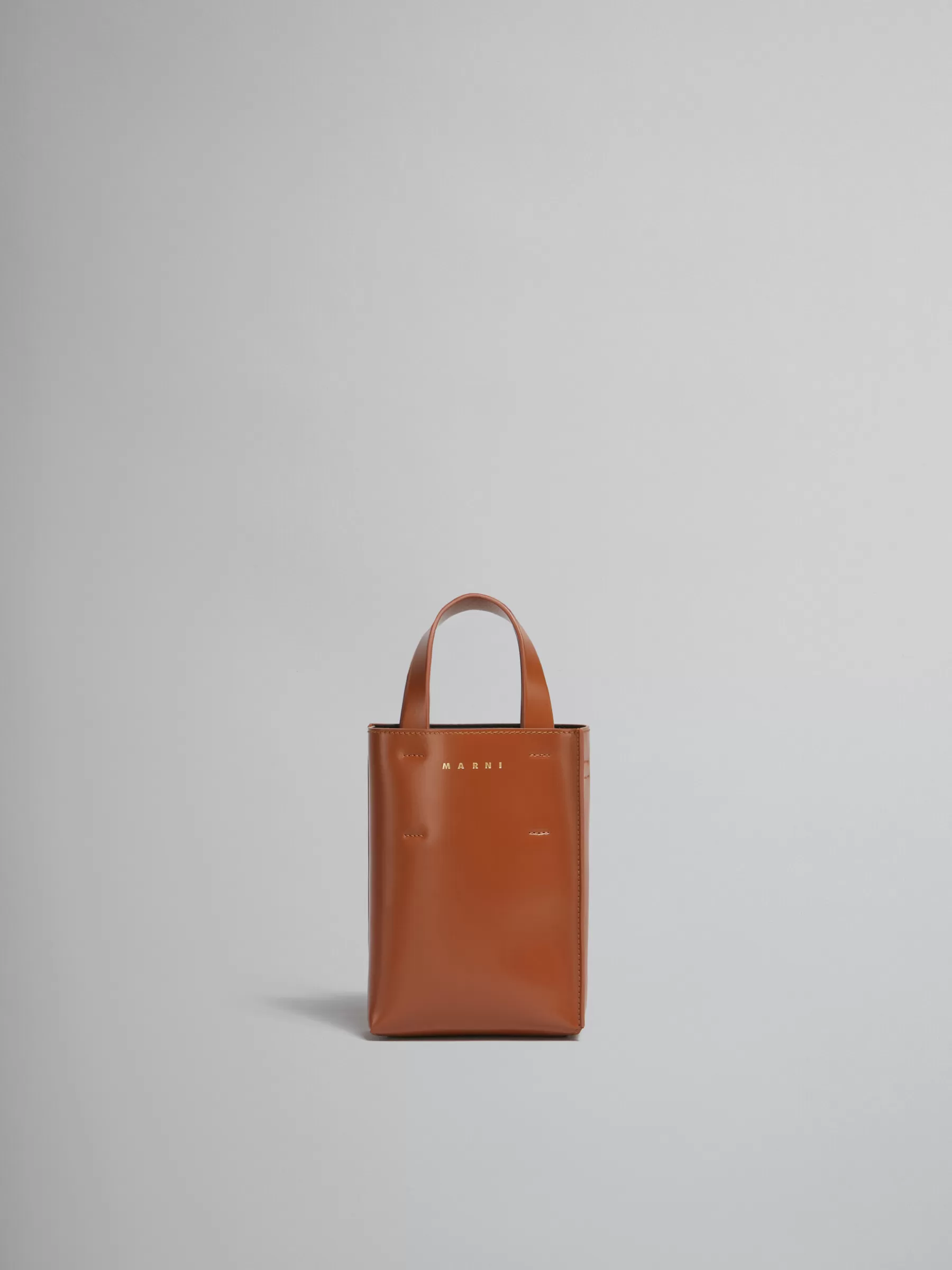 Marni MUSEO Nano Bag In Brown Leather MOCA Hot