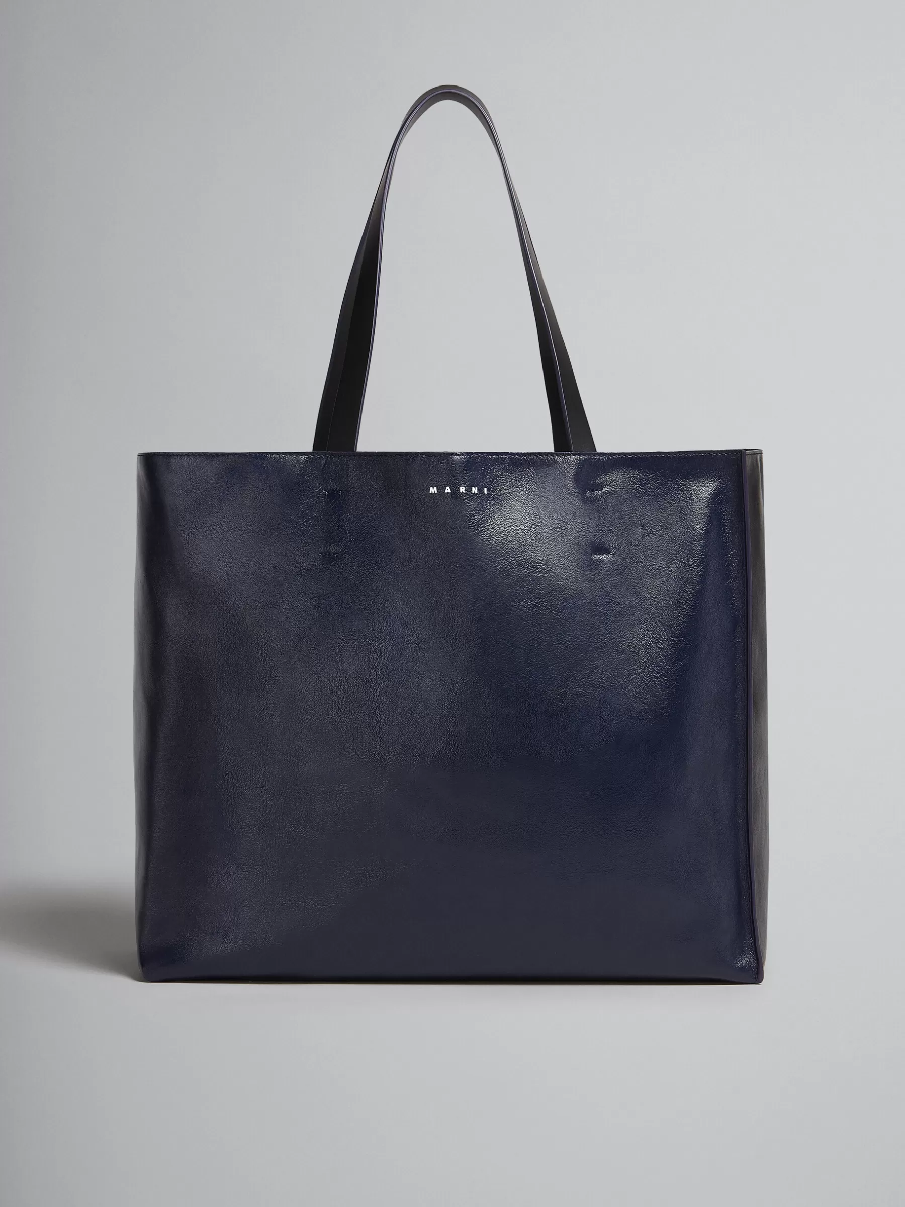 Marni Museo Soft Bag In Blue And Black Leather NAVYBLUE/BLACK Best Sale