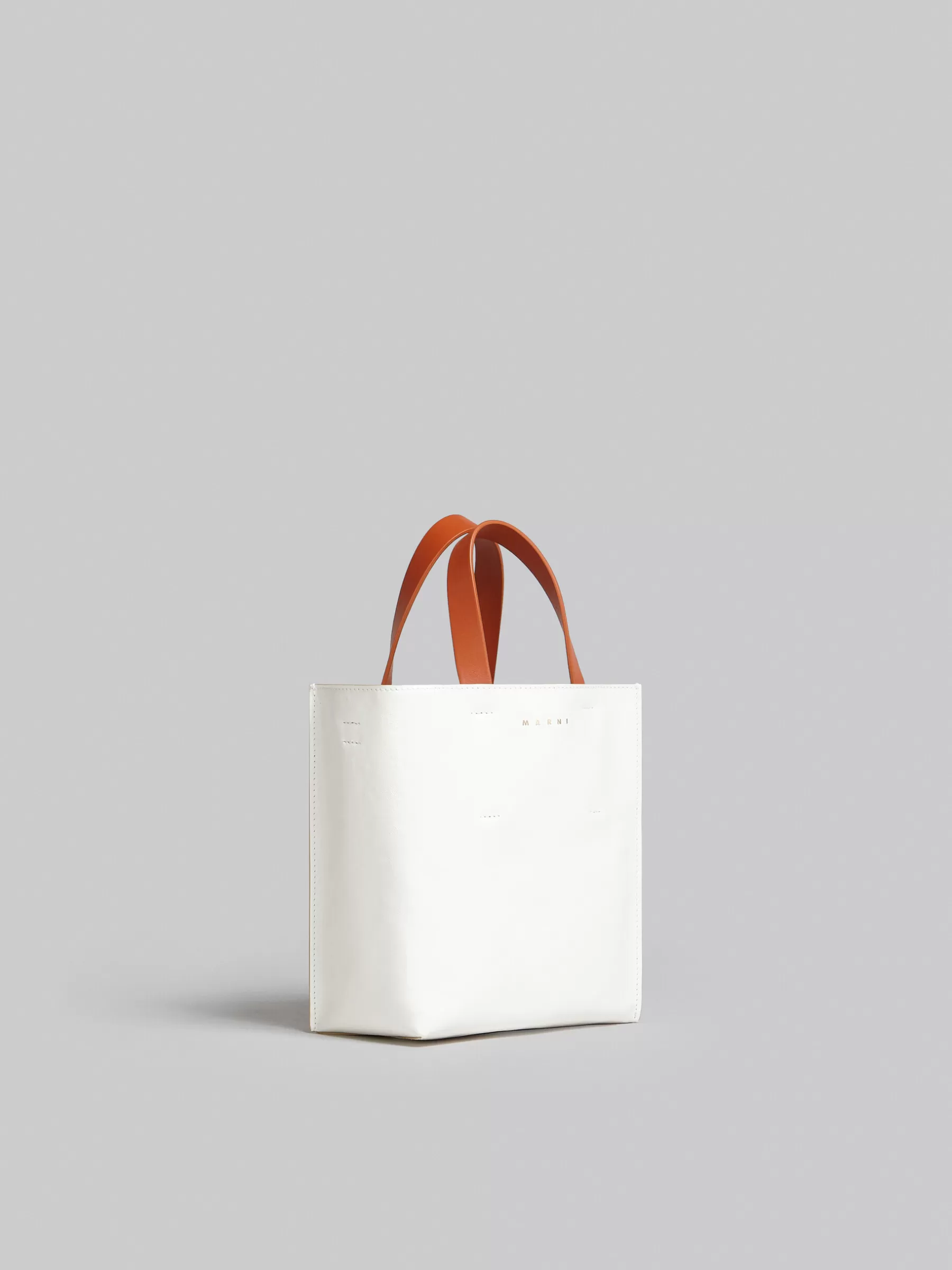 Marni Museo Soft Mini Bag In White Light Blue And Orange Leather LILYWHITE/CLOUD New