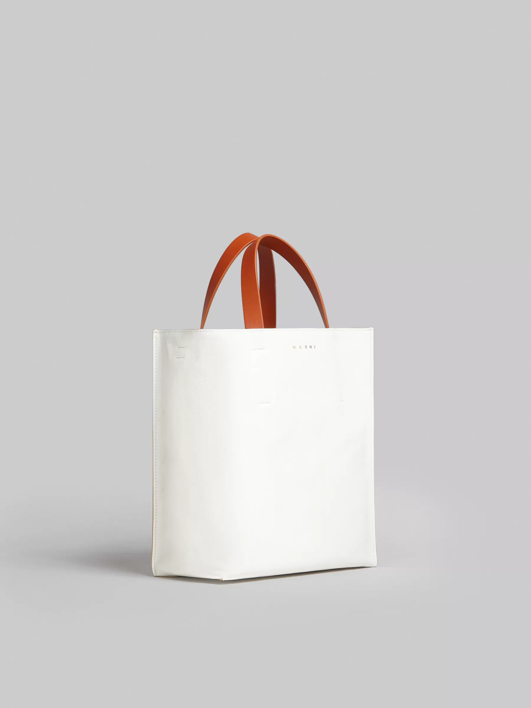 Marni Museo Soft Small Bag In White And Light Blue Leather LILYWHITE/CLOUD Discount