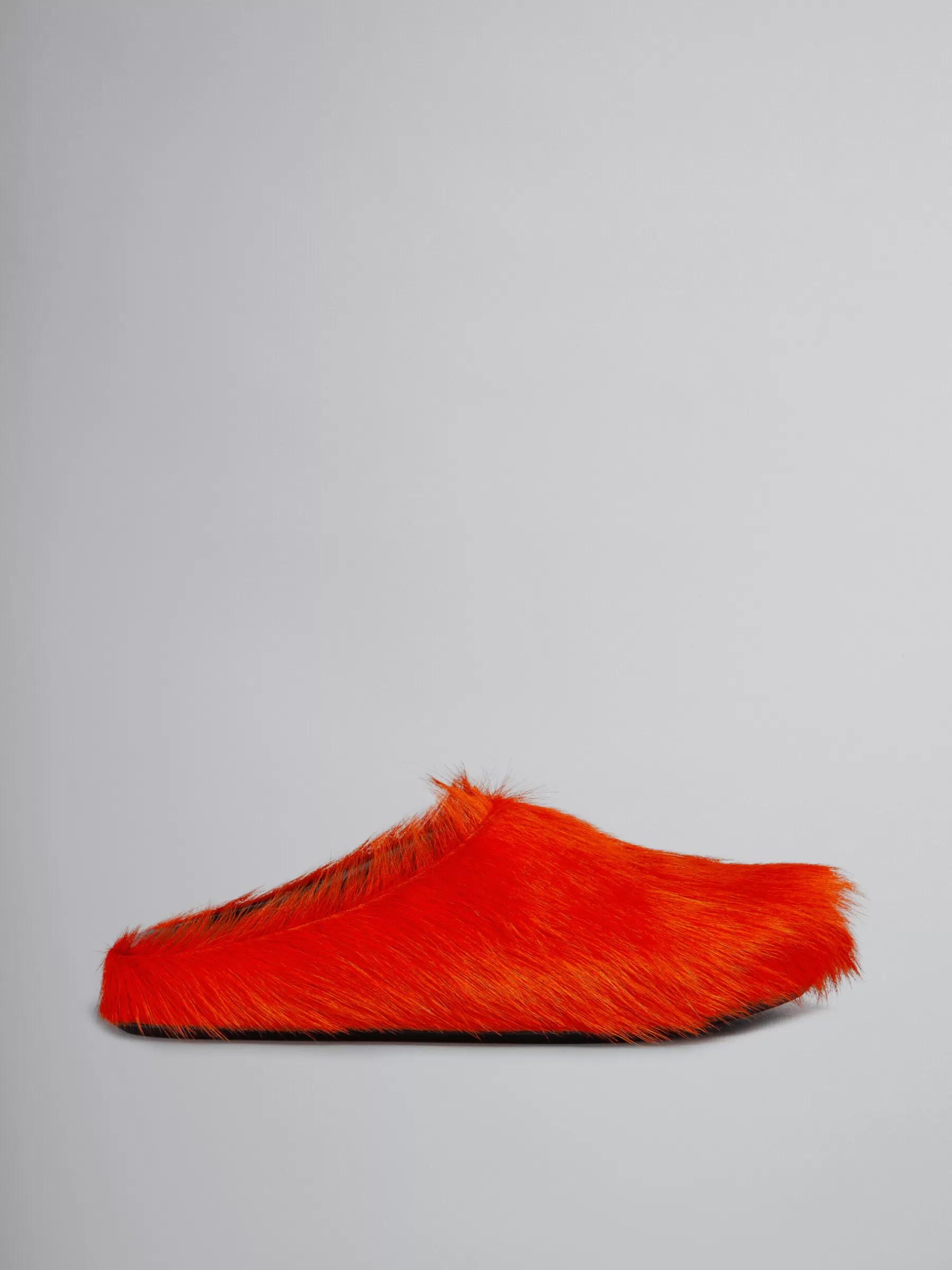 Marni Long Hair Calfskin Fussbett Sabot ORANGE Best