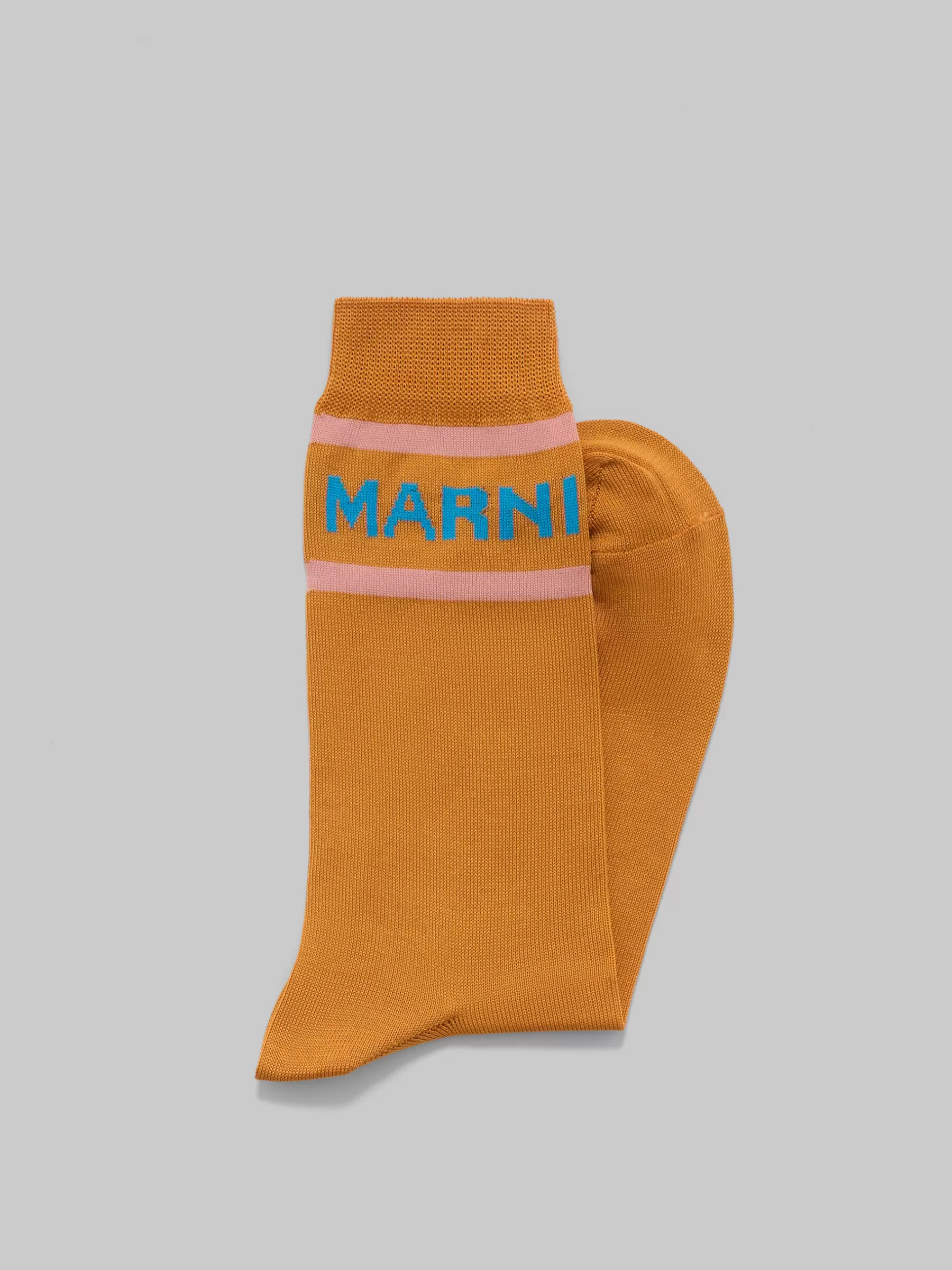 Marni Orange Socks With Logo Cuffs ARABESQUE/ARABESQUE Online