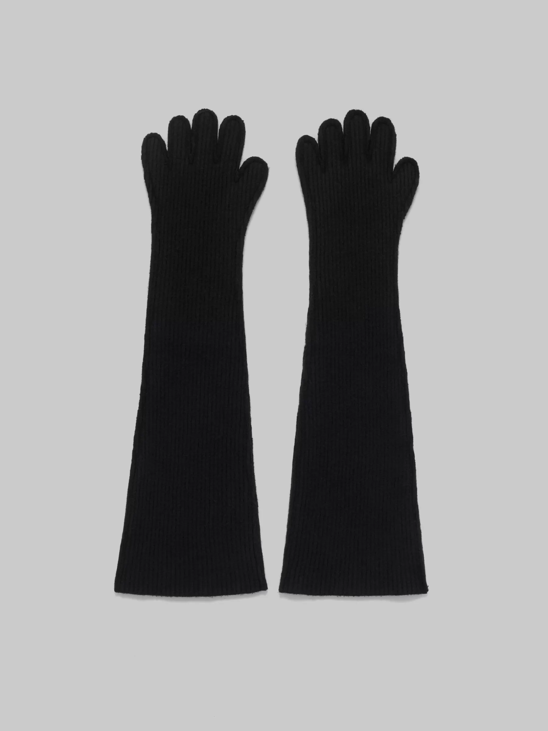 Marni Oversized Wool Gloves BLACK Outlet