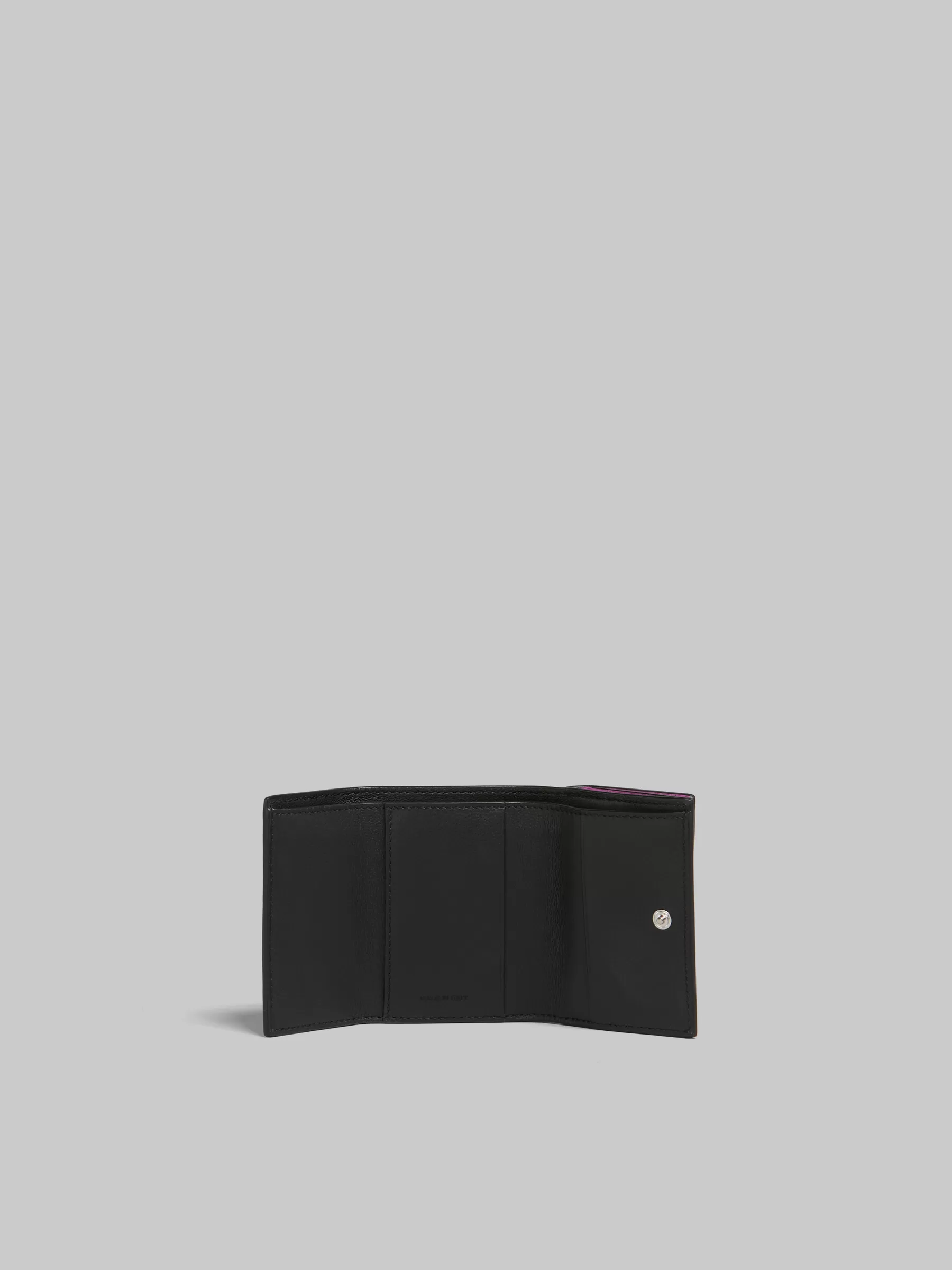 Marni Pink Leather Trifold Wallet With Mending CASSIS Best Sale