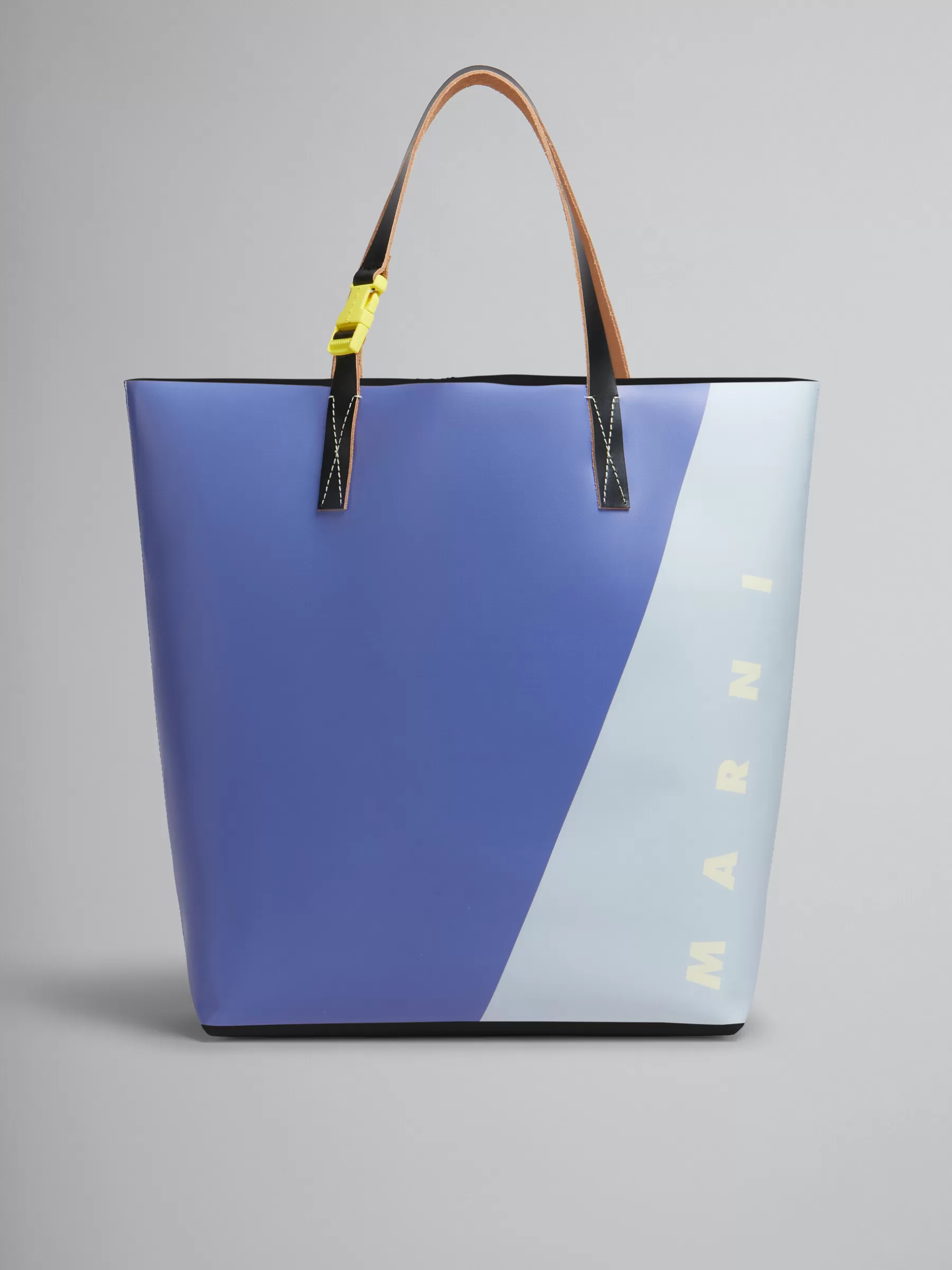 Marni Purple And Blue Tribeca Shopper With Tag PRUNE VIOLETT/ SODIUM Sale